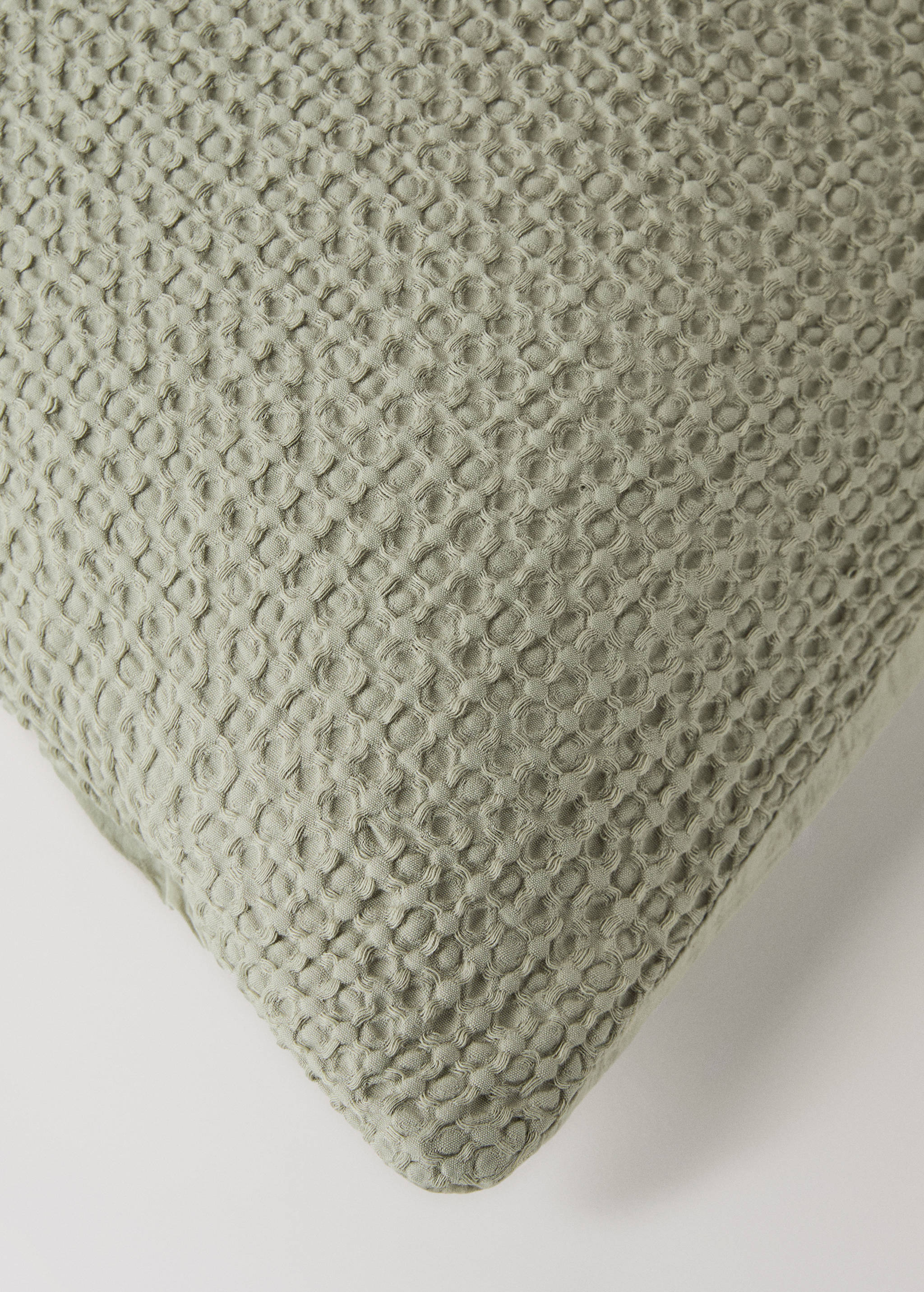 Cotton percale waffle duvet cover Superking bed - Details of the article 3