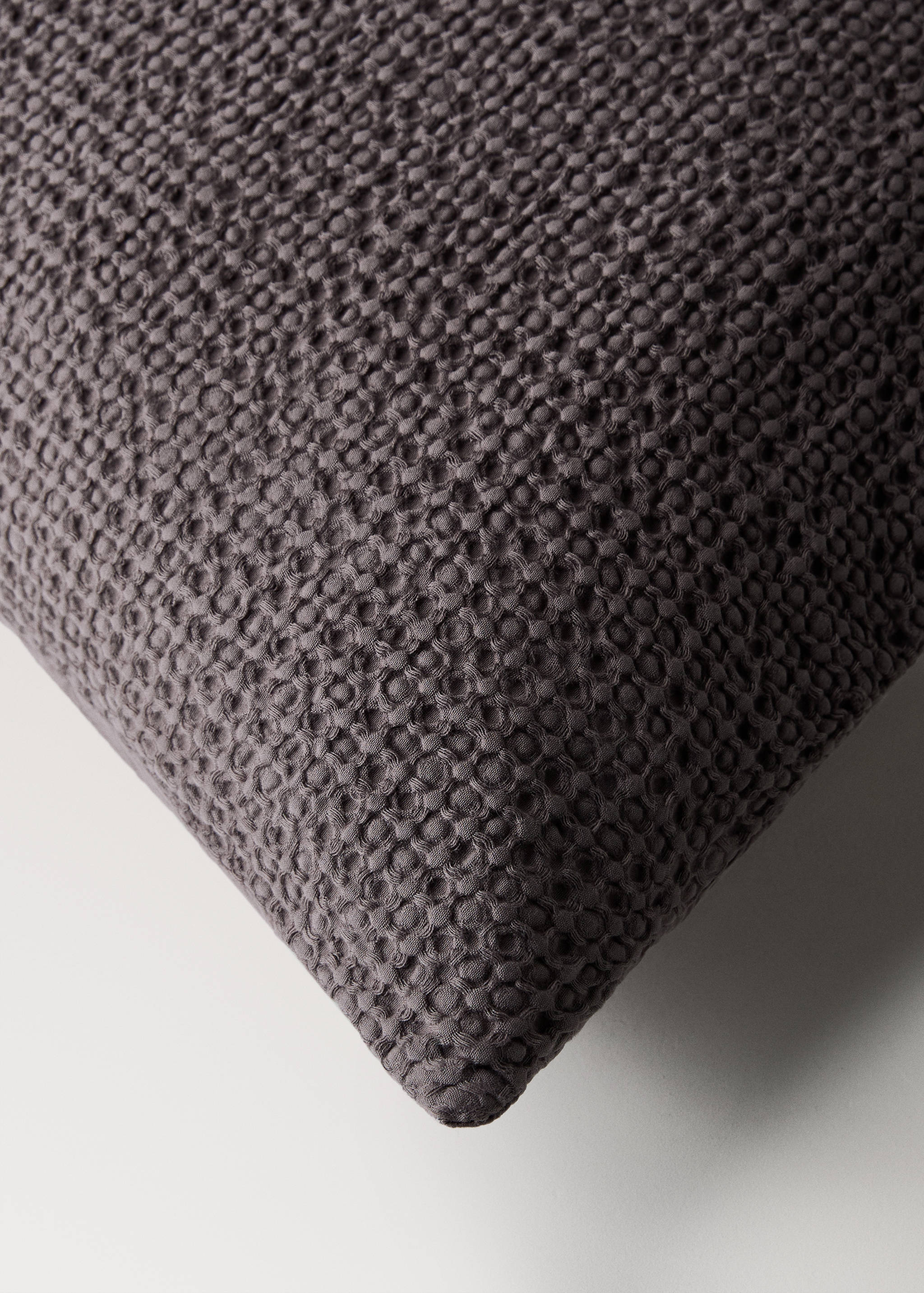 Cotton percale waffle duvet cover Superking bed - Details of the article 3