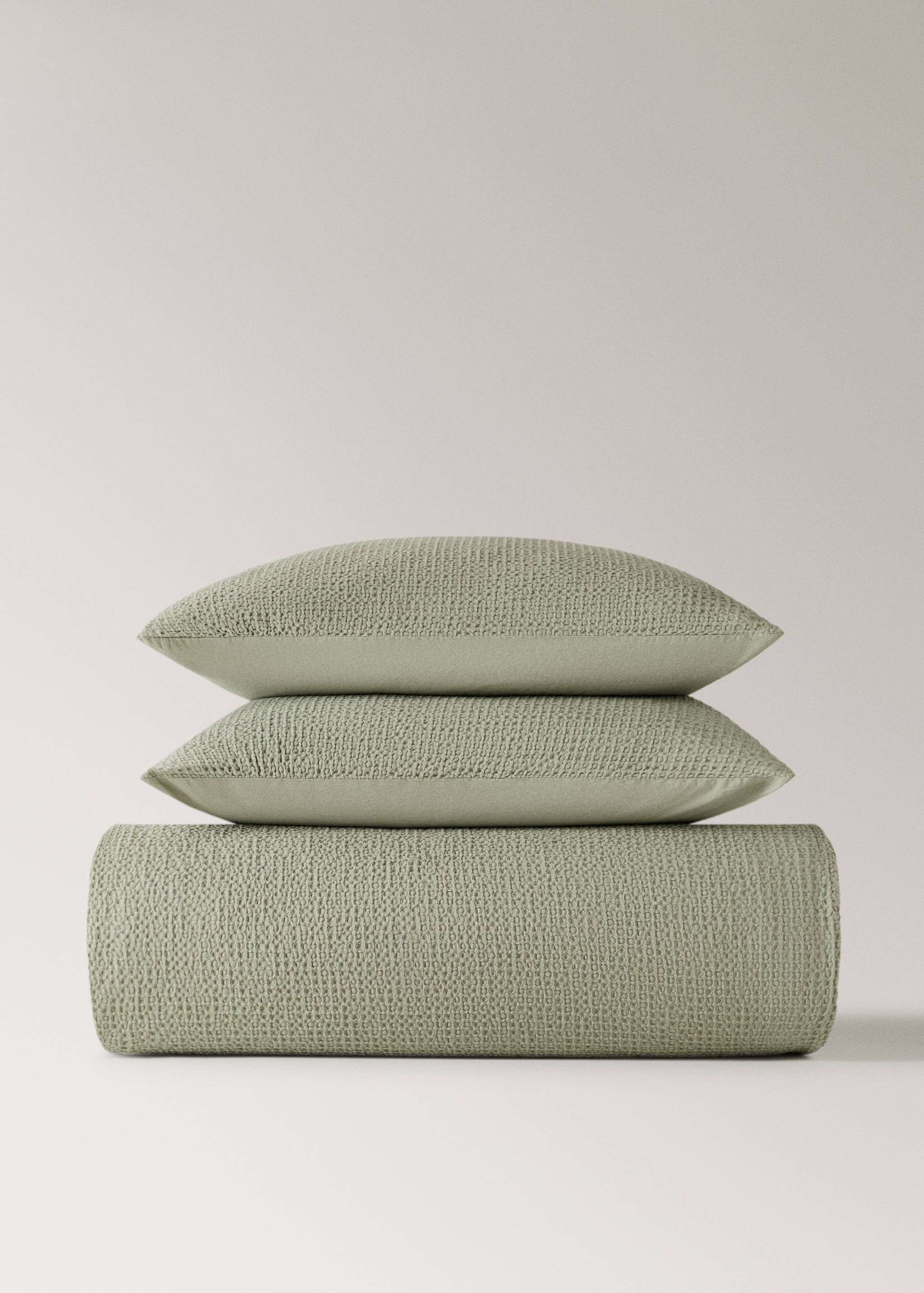 Housse de couette percale de coton gaufré lit 90 cm - Article sans modèle