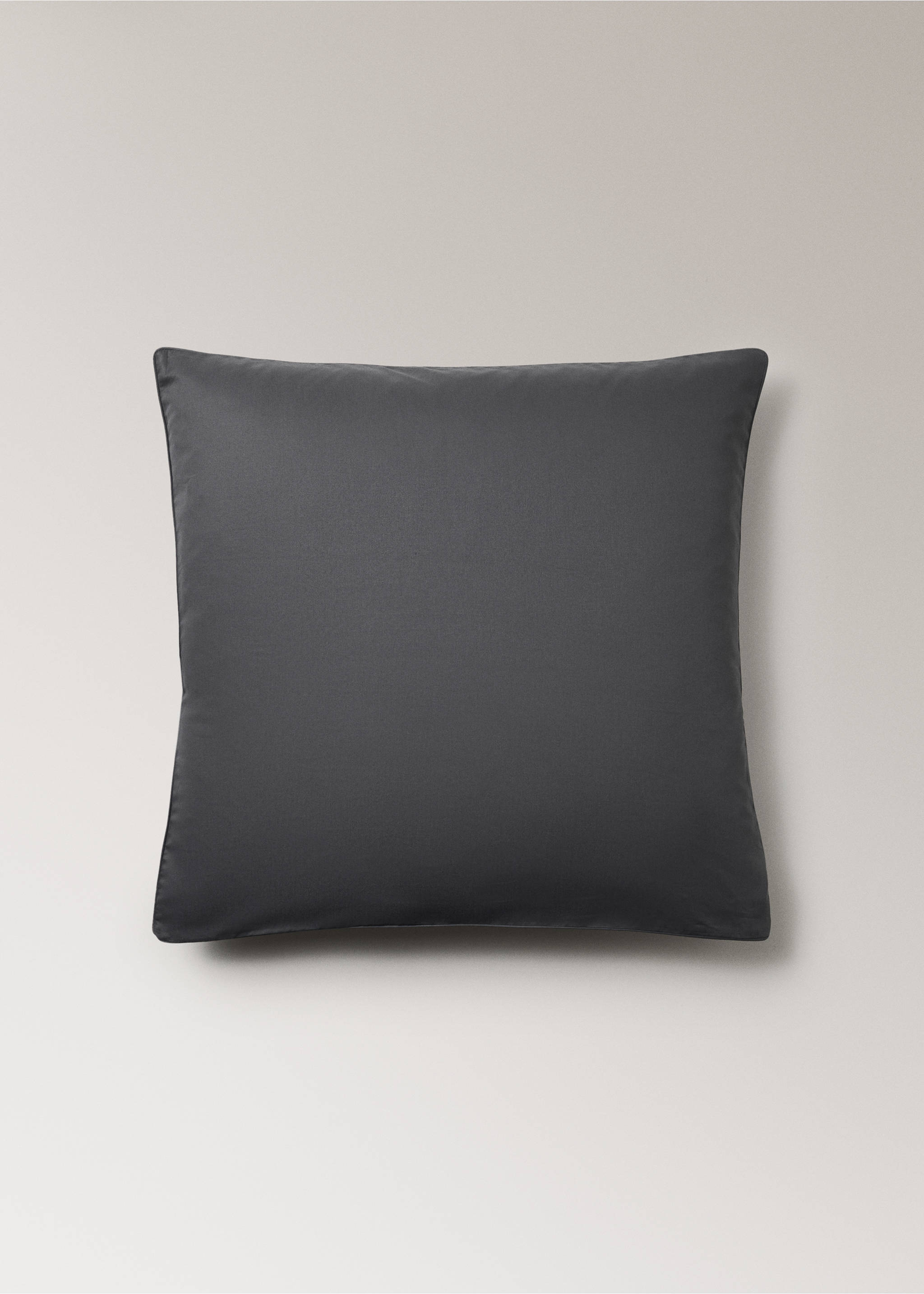 Dark grey square pillowcase., Dark Grey. Ref: 17011584-00.