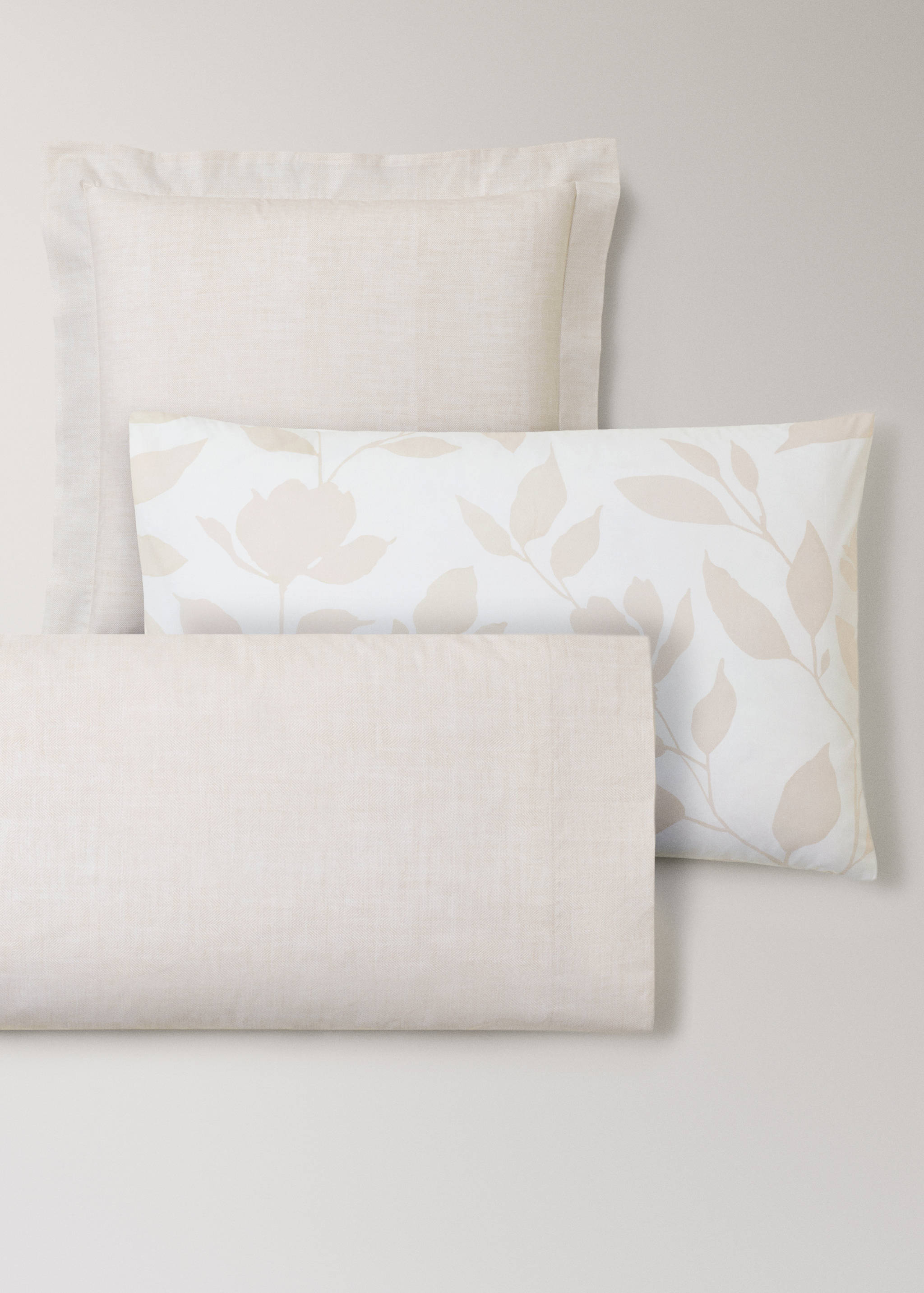 Two percale cotton floral-print pillowcases 50x75 cm - Details of the article 4