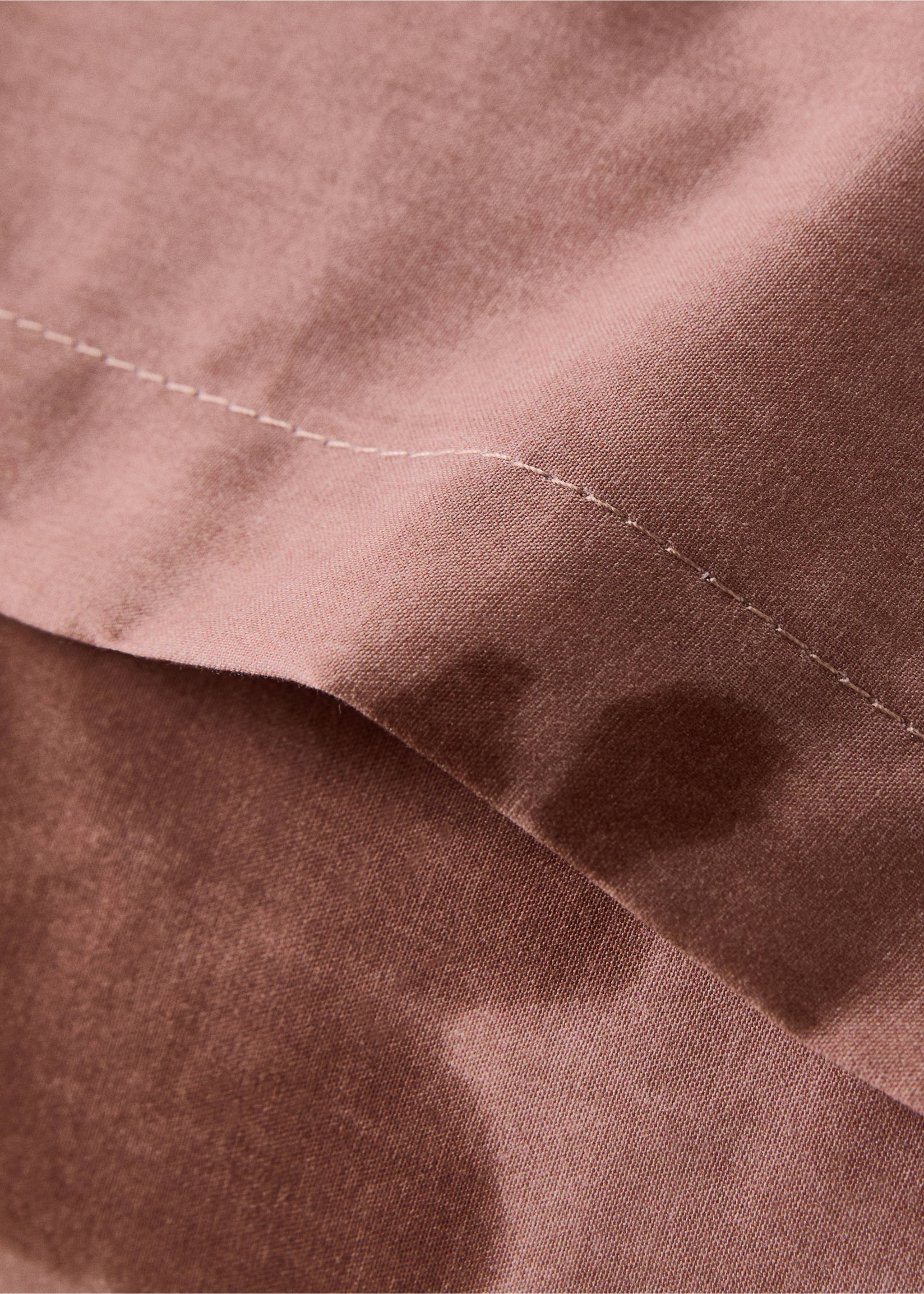 Two 200-thread count percale cotton diffused floral-print pillowcases 50x75 cm - Details of the article 3, Medium Pink. Ref: 17011612-00.