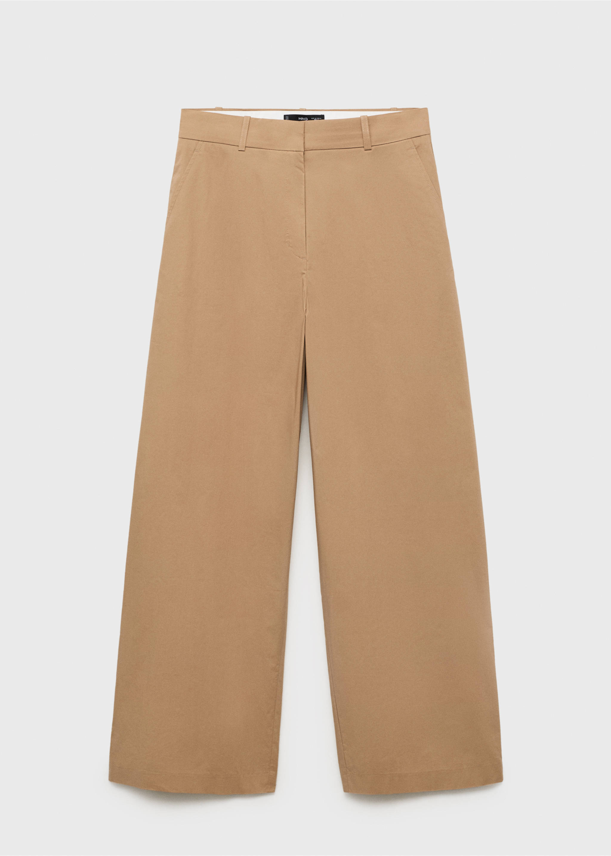 Mid-rise wide leg trousers - Article without model, Medium Brown. Ref: 17012031-00.