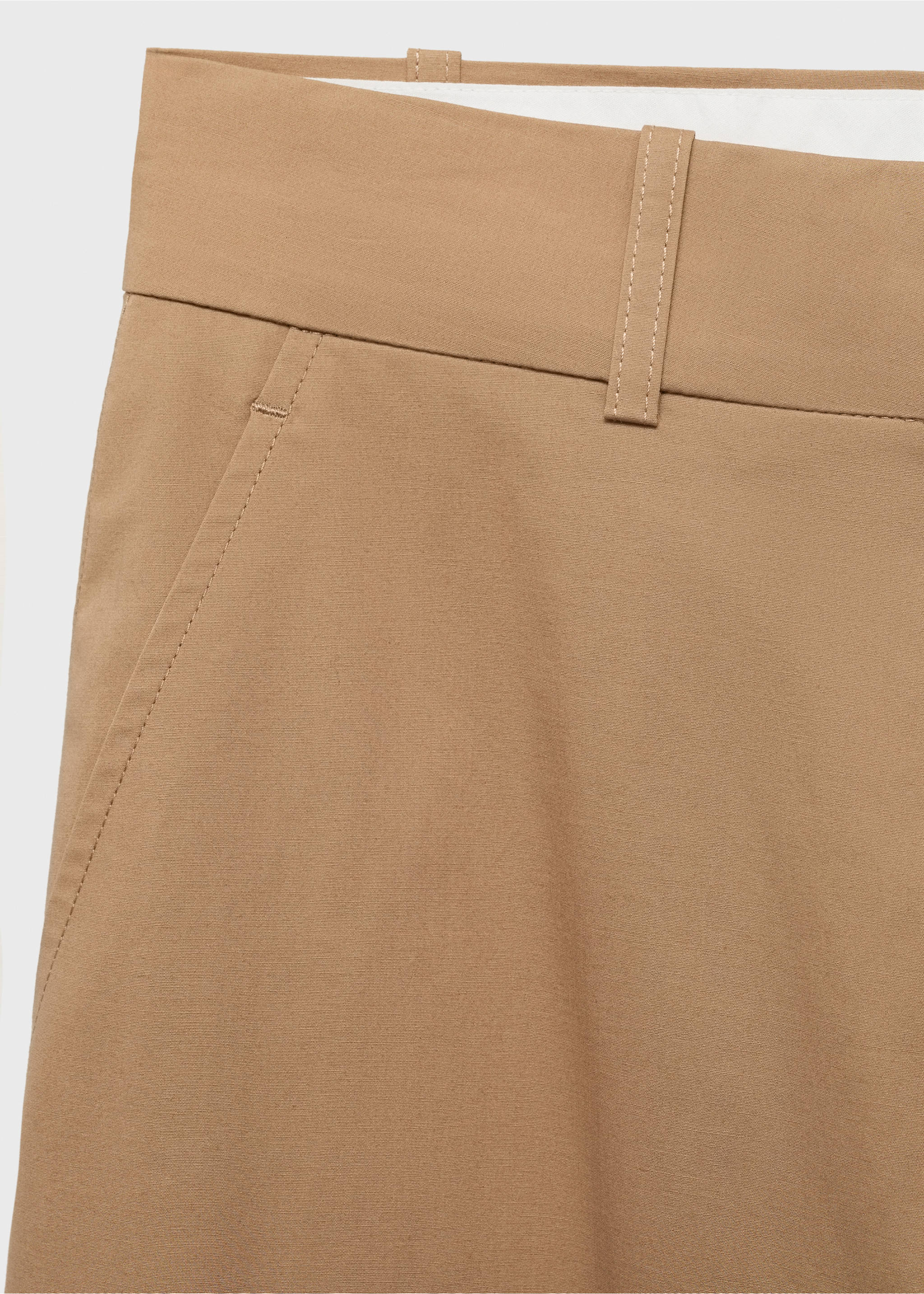 Mid-rise wide leg trousers - Details of the article 8, Medium Brown. Ref: 17012031-00.