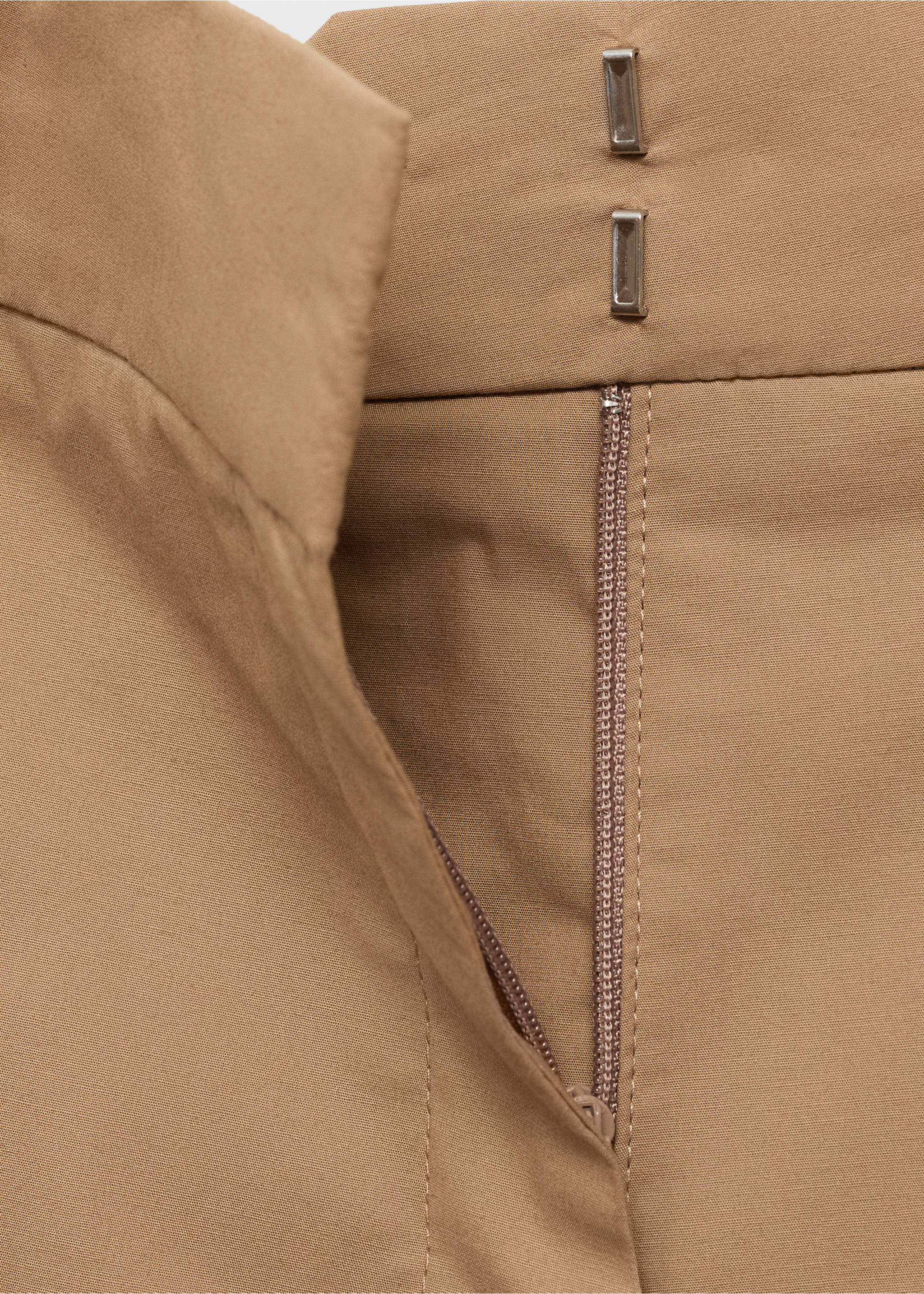 Mid-rise wide leg trousers - Details of the article 0, Medium Brown. Ref: 17012031-00.