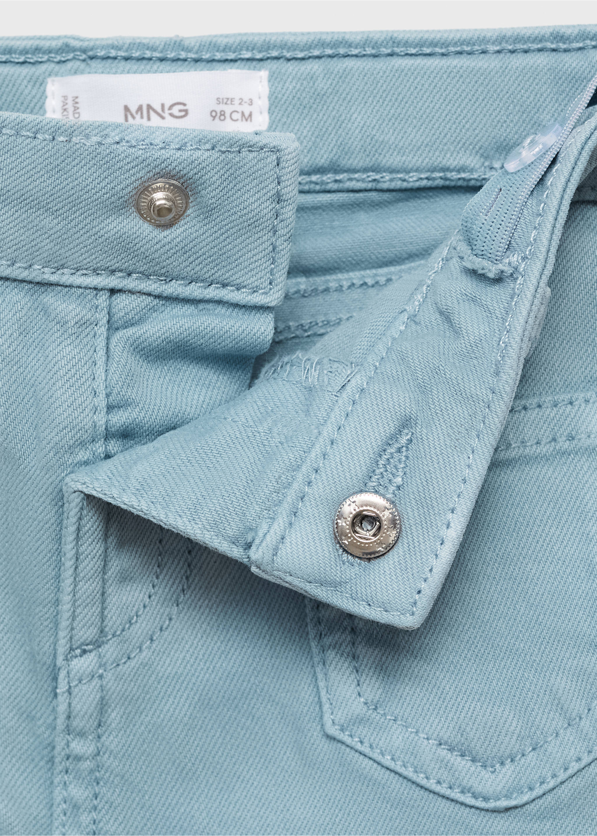 Frayed low-rise skinny jeans - Details of the article 8, Blue. Ref: 17012032-00.