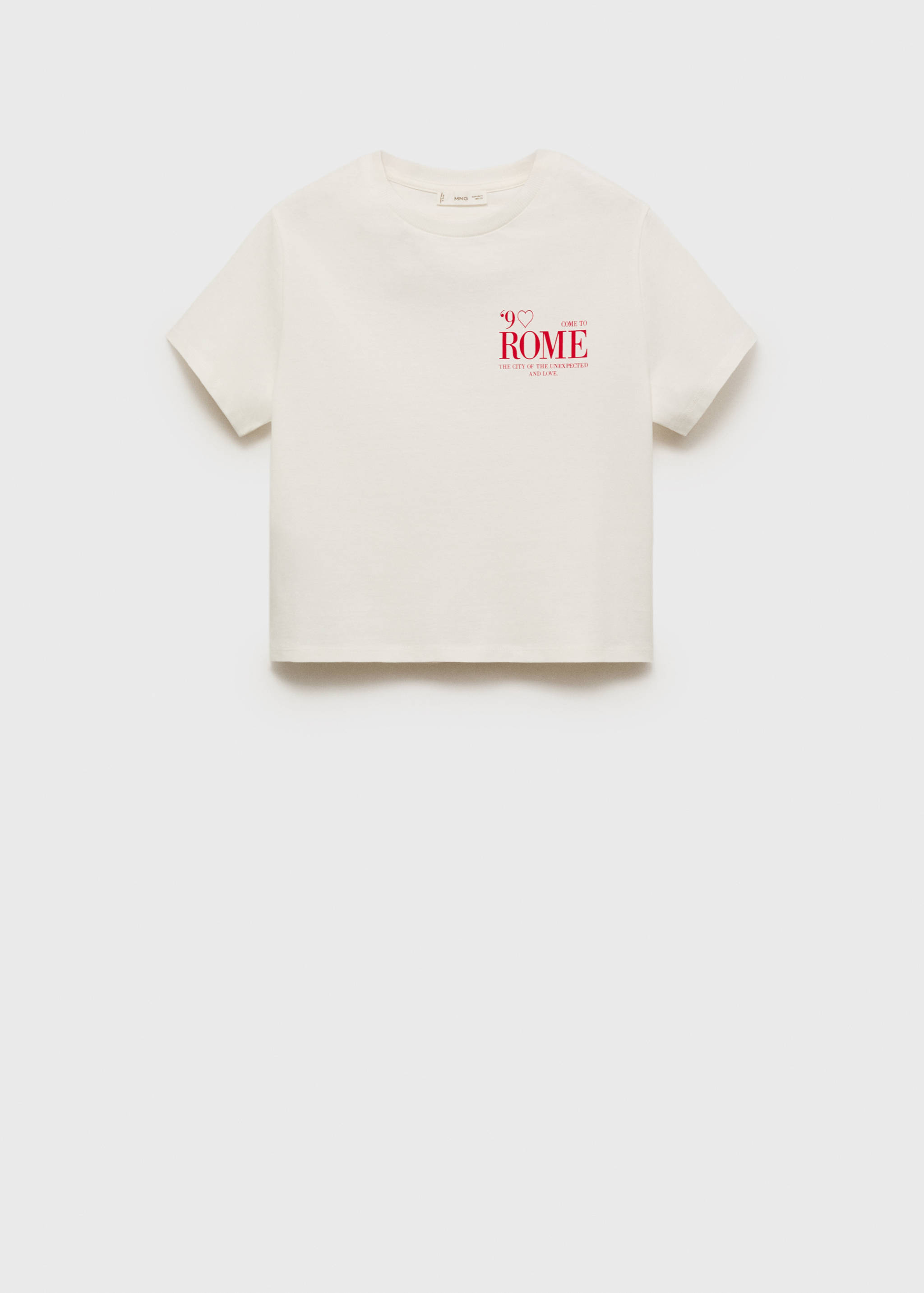 Kortärmad tryckt t-shirt - Artikel utan modell