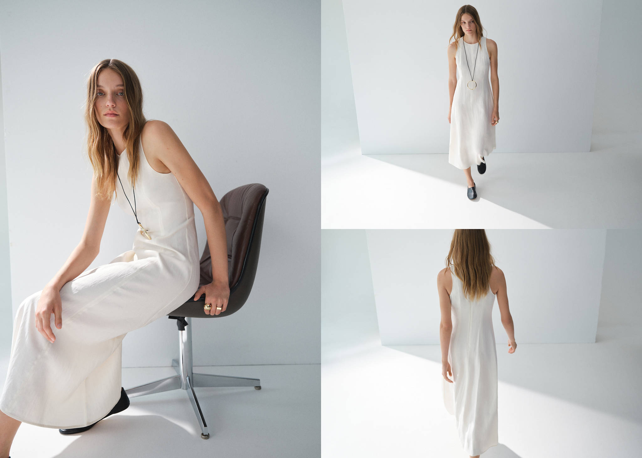 Flared midi-dress - Panoramic plane