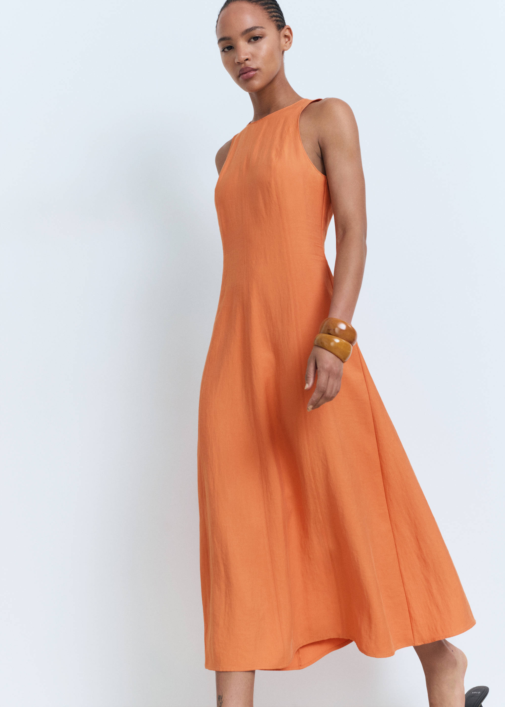 Flared midi-dress - Medium plane