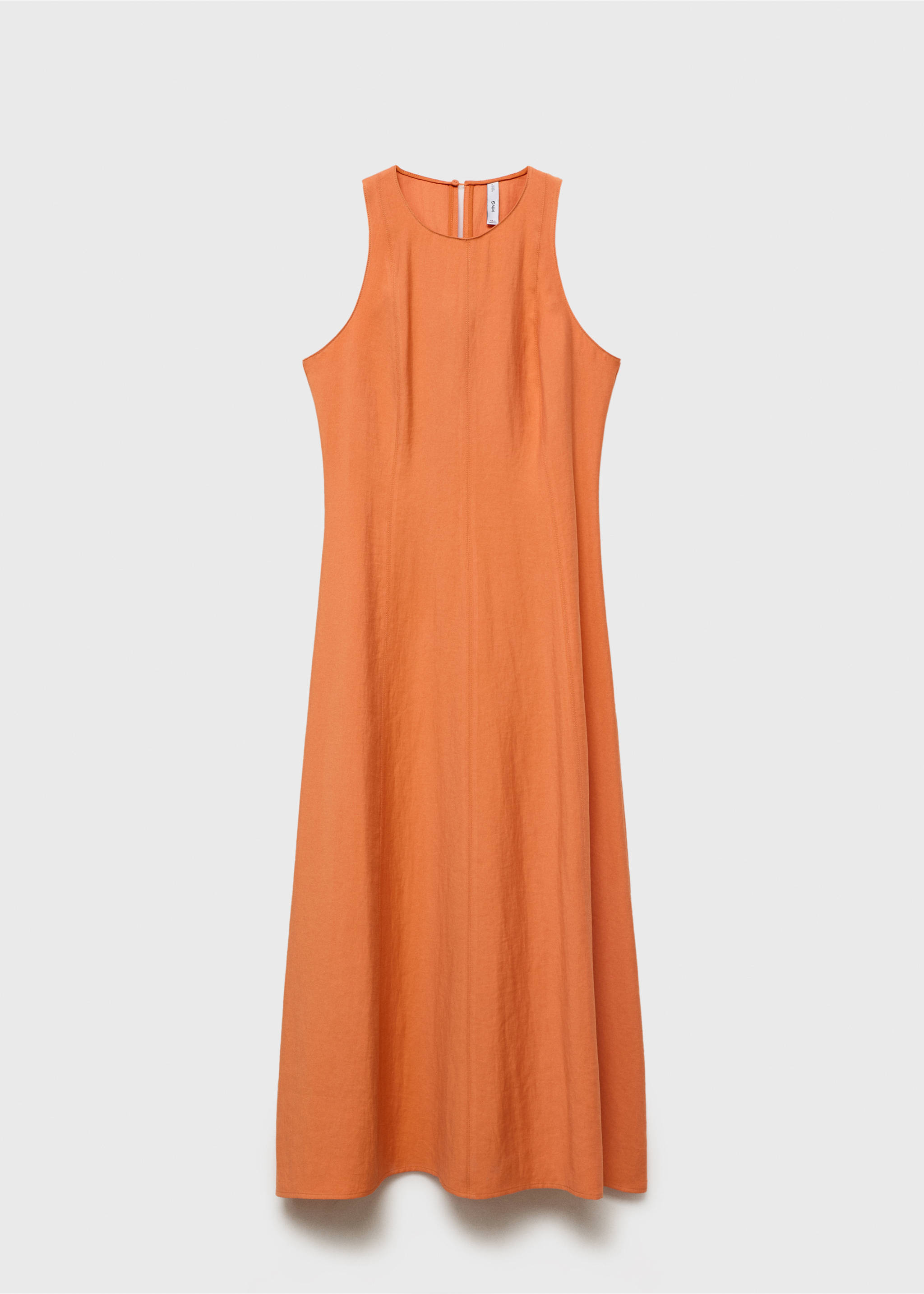 Flared midi-dress - Article without model, Salmon. Ref: 17012537-00.