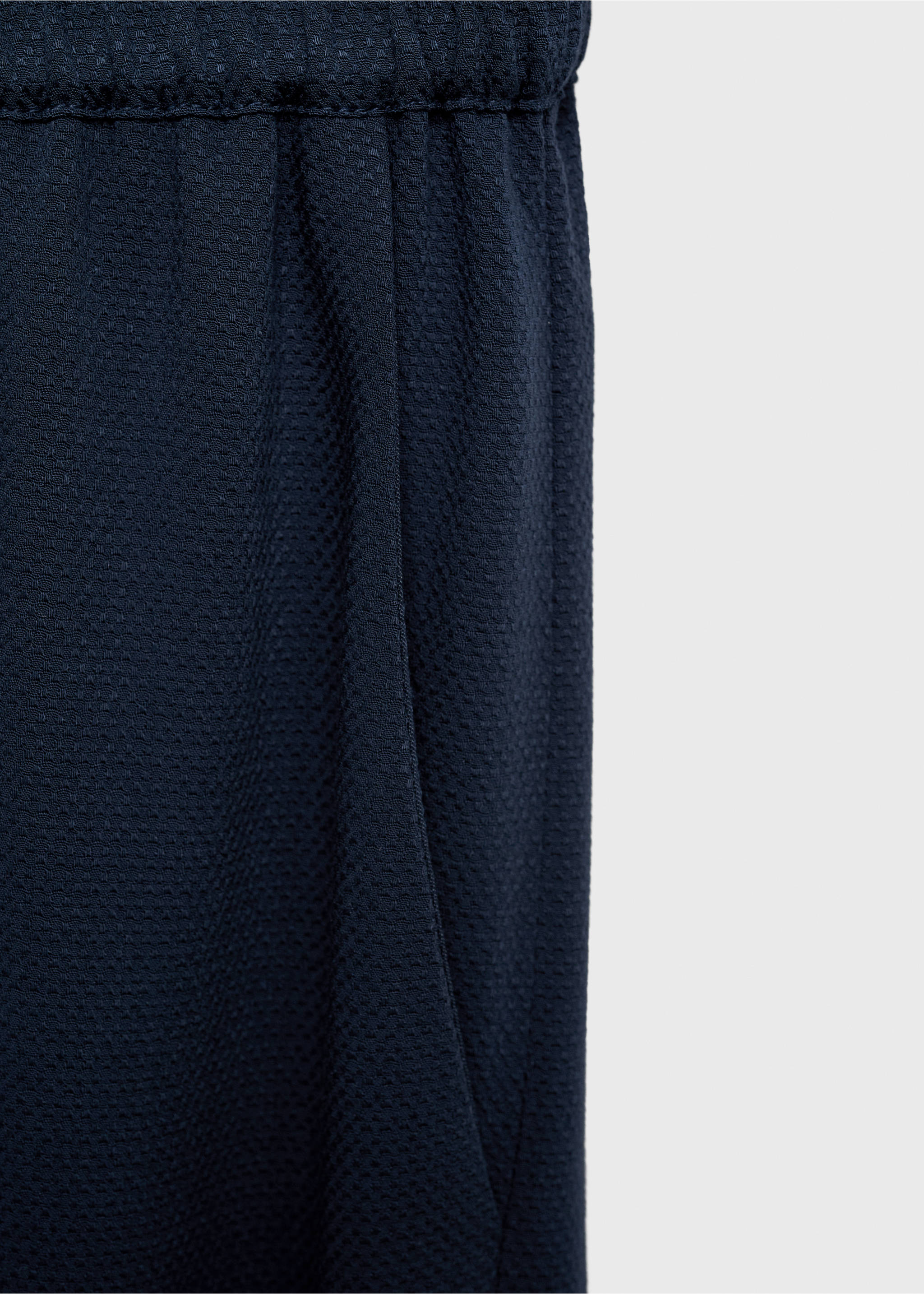 Pantalón recto cintura elástica - Detalle del artículo 0, Azul marino oscuro. Ref: 17012538-00.