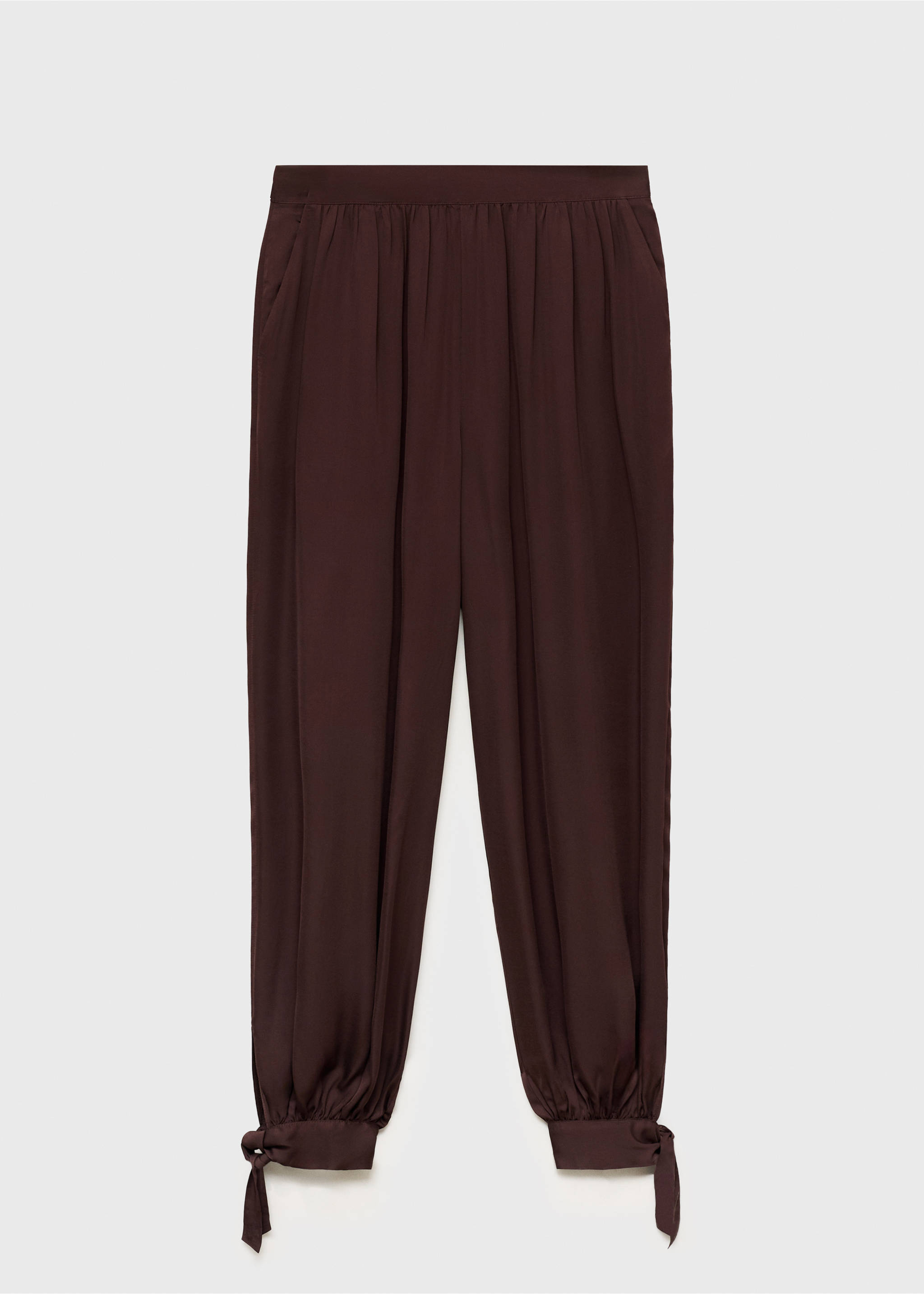 Balloon trousers with bows - Article without model, Chocolate. Ref: 17012541-00.