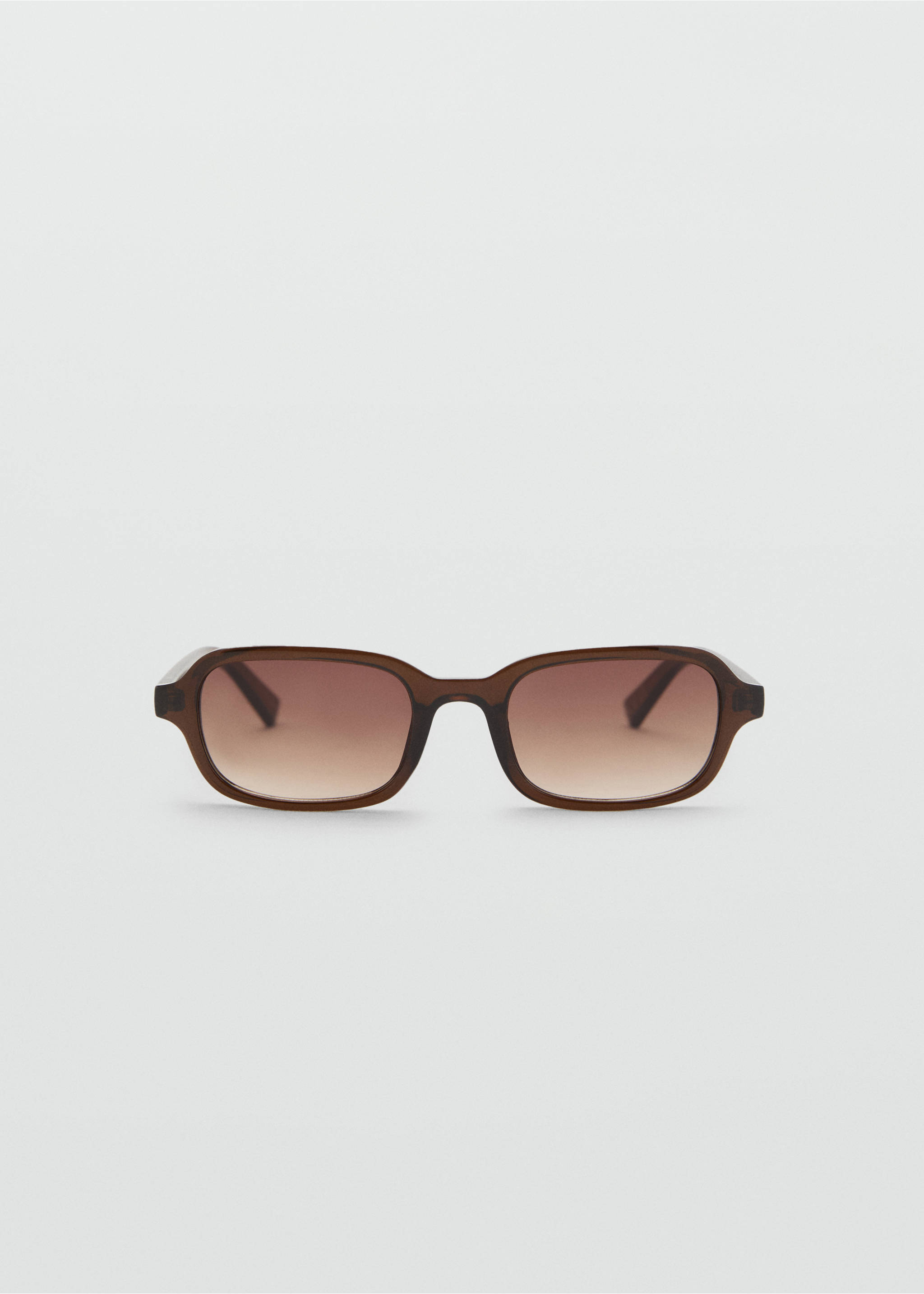Lunettes de soleil monture rectangulaire - Article sans modèle, Marron. Ref: 17012543-00.