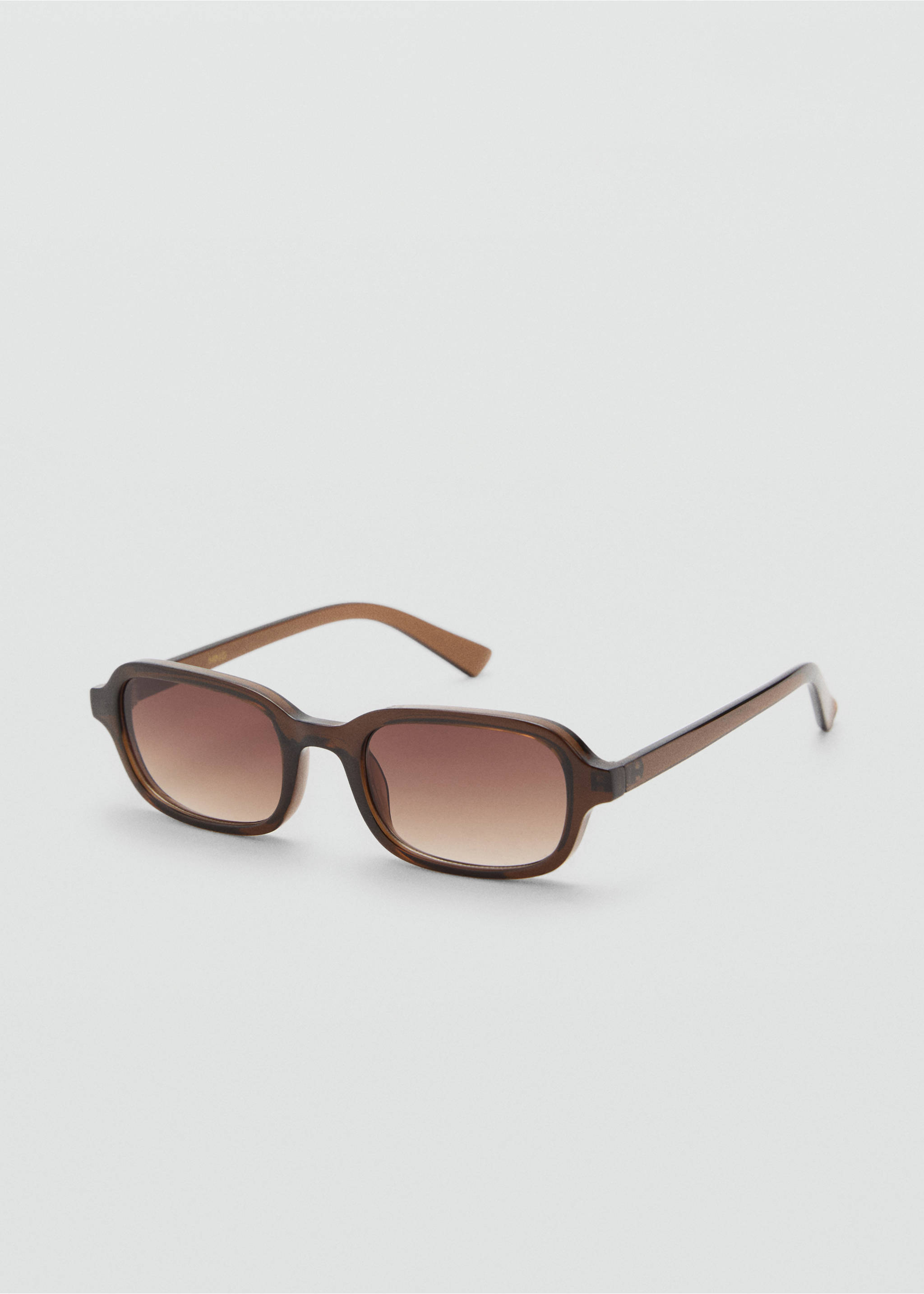 Lunettes de soleil monture rectangulaire - Plan moyen, Marron. Ref: 17012543-00.