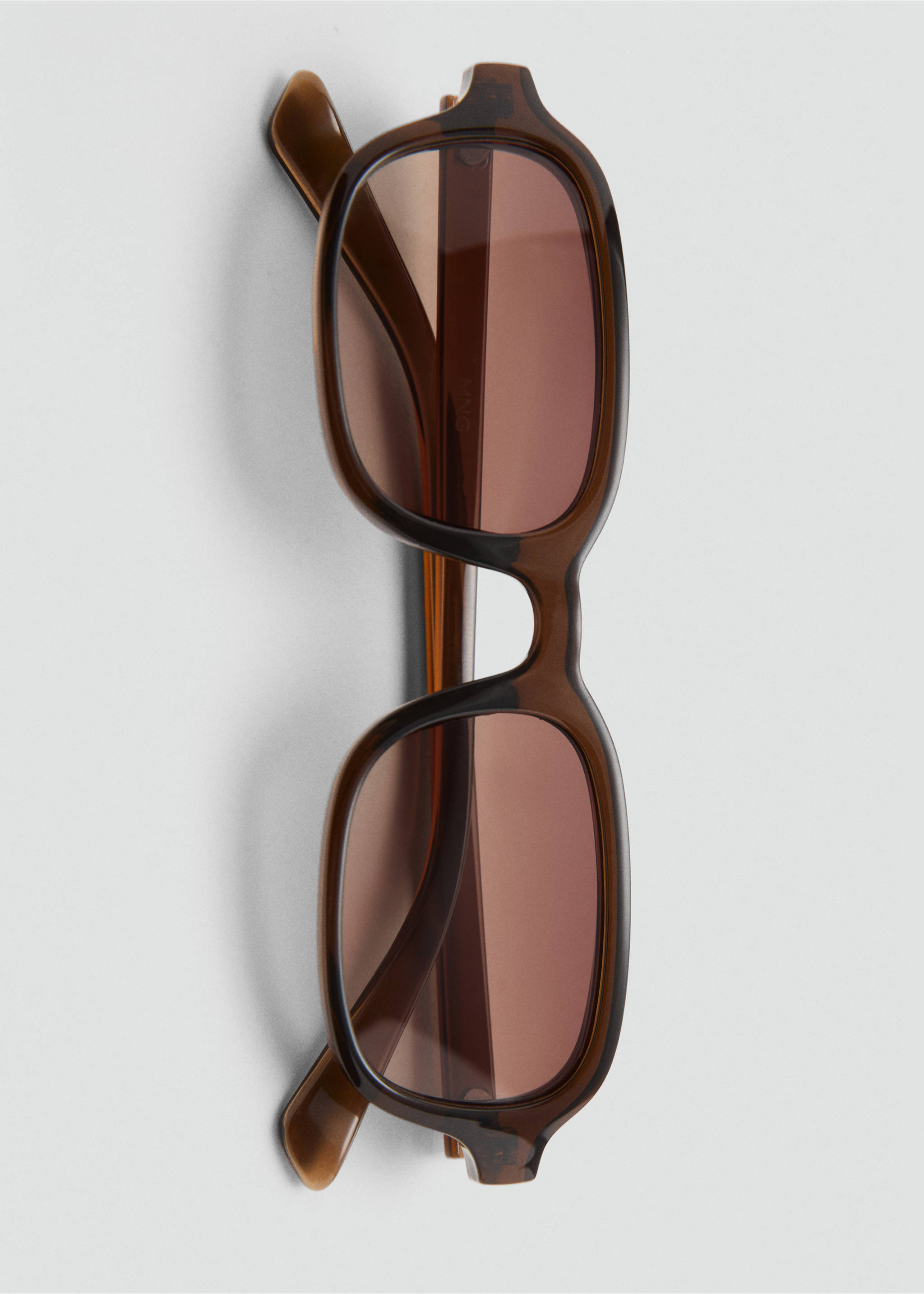 Lunettes de soleil monture rectangulaire - Détail de l'article 2, Marron. Ref: 17012543-00.