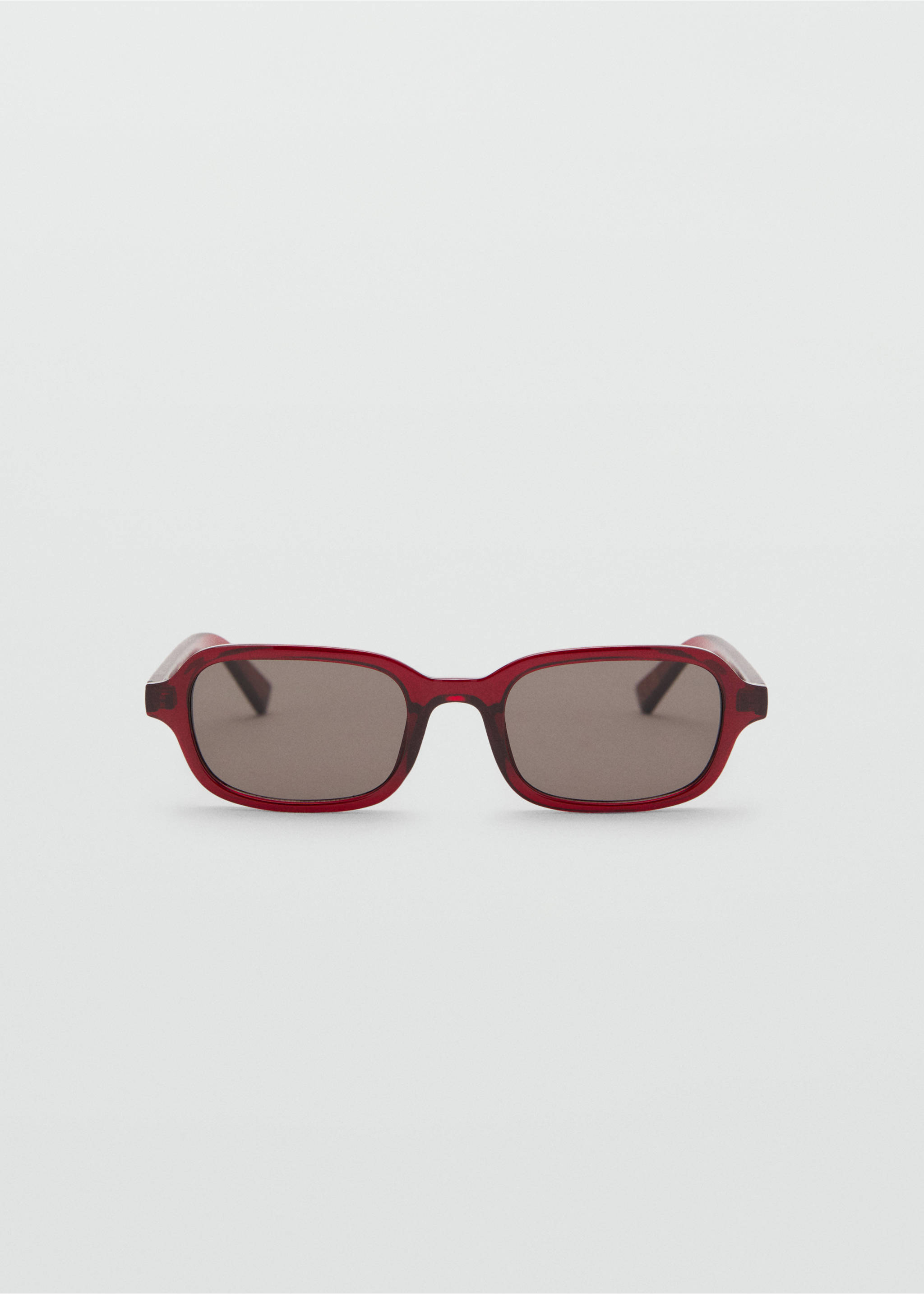 Rectangular-frame sunglasses - Article without model, Red. Ref: 17012543-00.