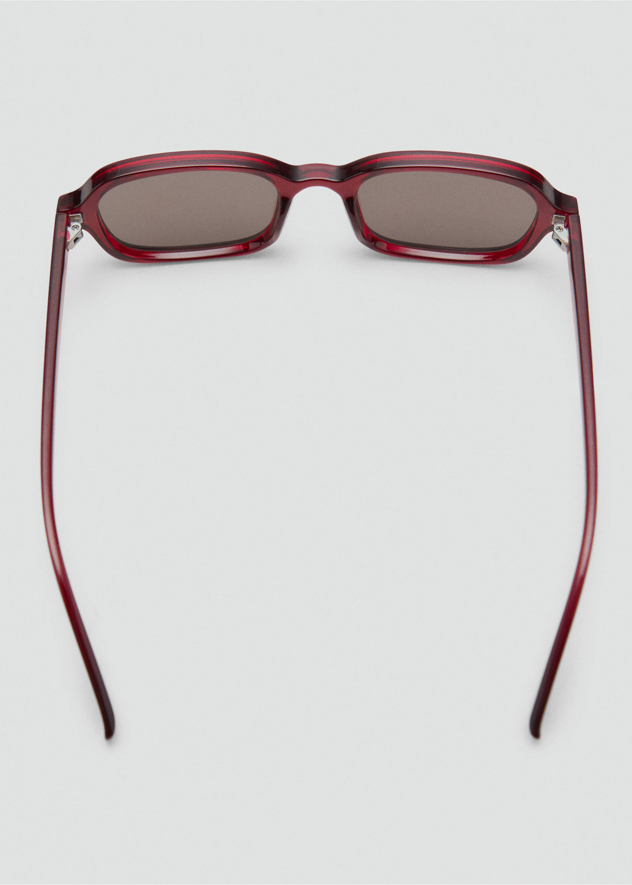 Rectangular-frame sunglasses - Details of the article 1, Red. Ref: 17012543-00.