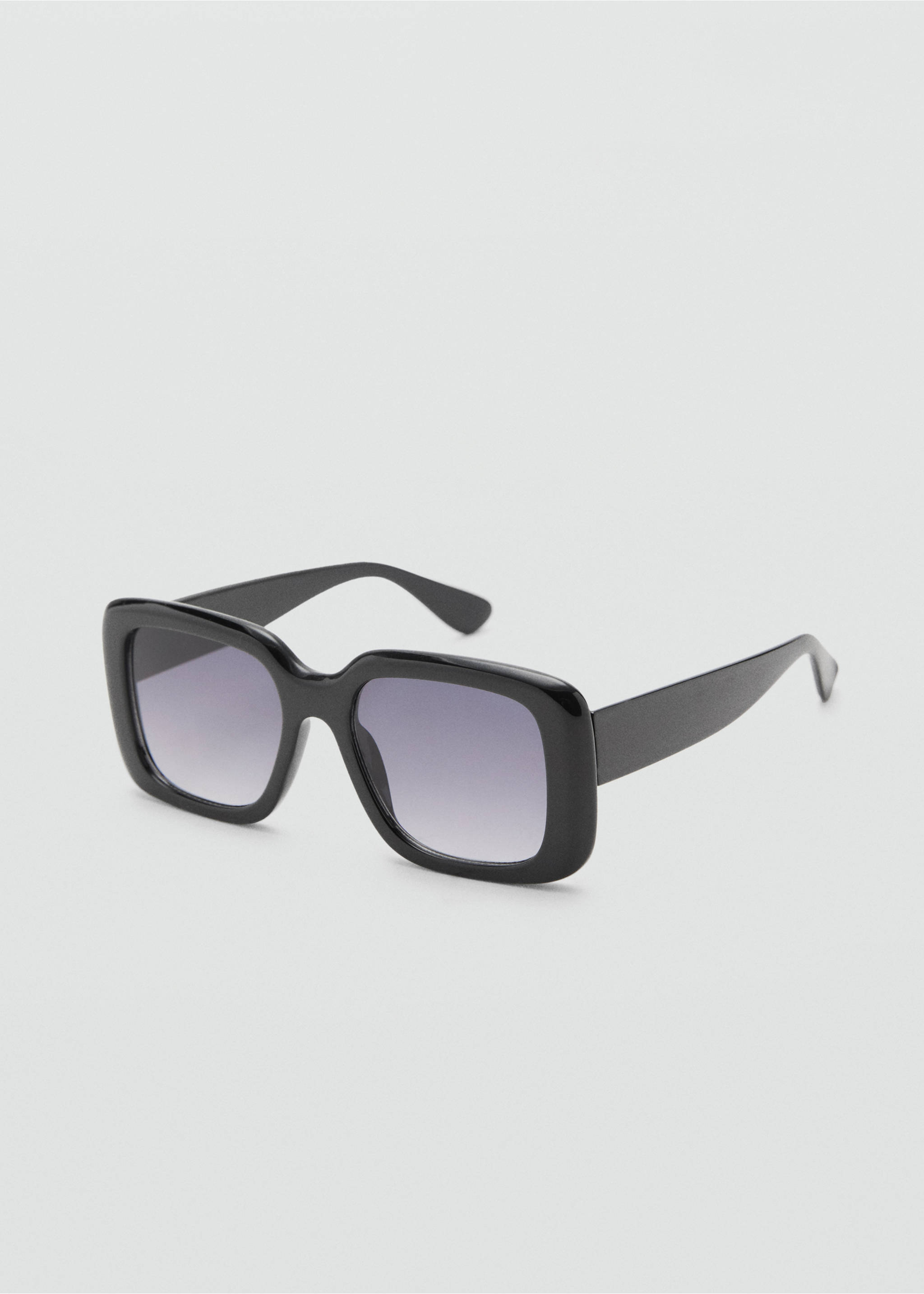 Squared frame sunglasses - Medium plane, Black. Ref: 17012545-00.