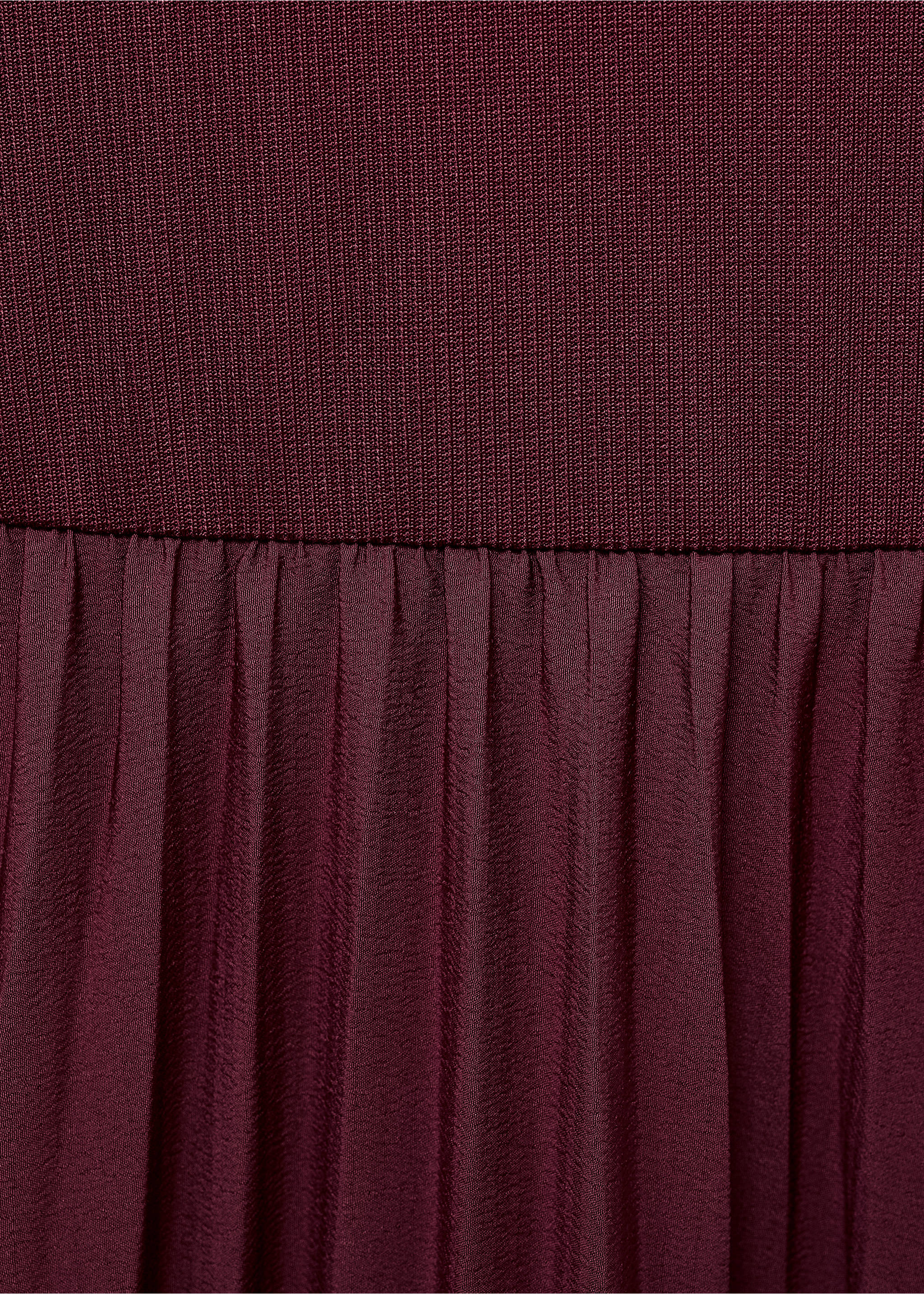 Robe plissée combinée - Détail de l'article 8, Bordeaux. Ref: 17012547-00.