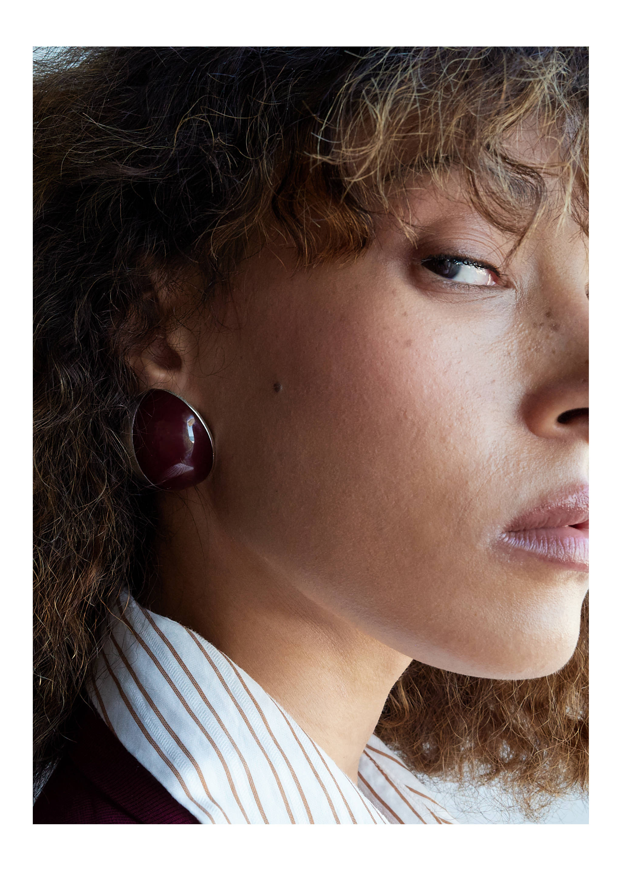 Combined round earrings - General plane, Silver. Ref: 17012554-00.