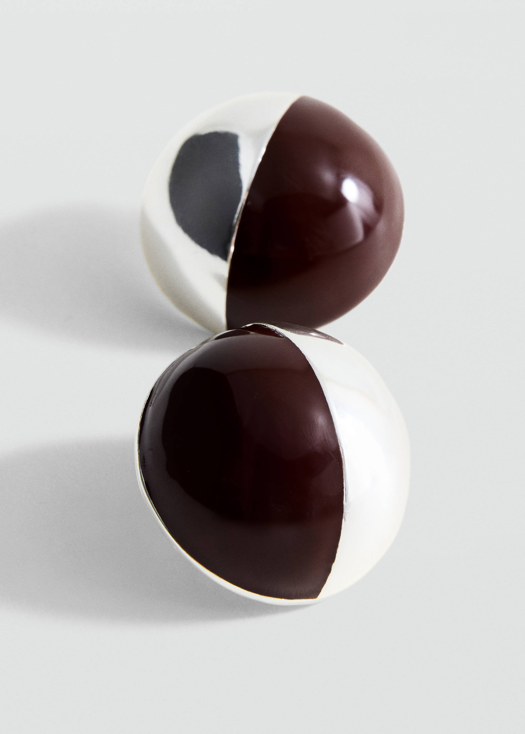 Combined round earrings - Medium plane