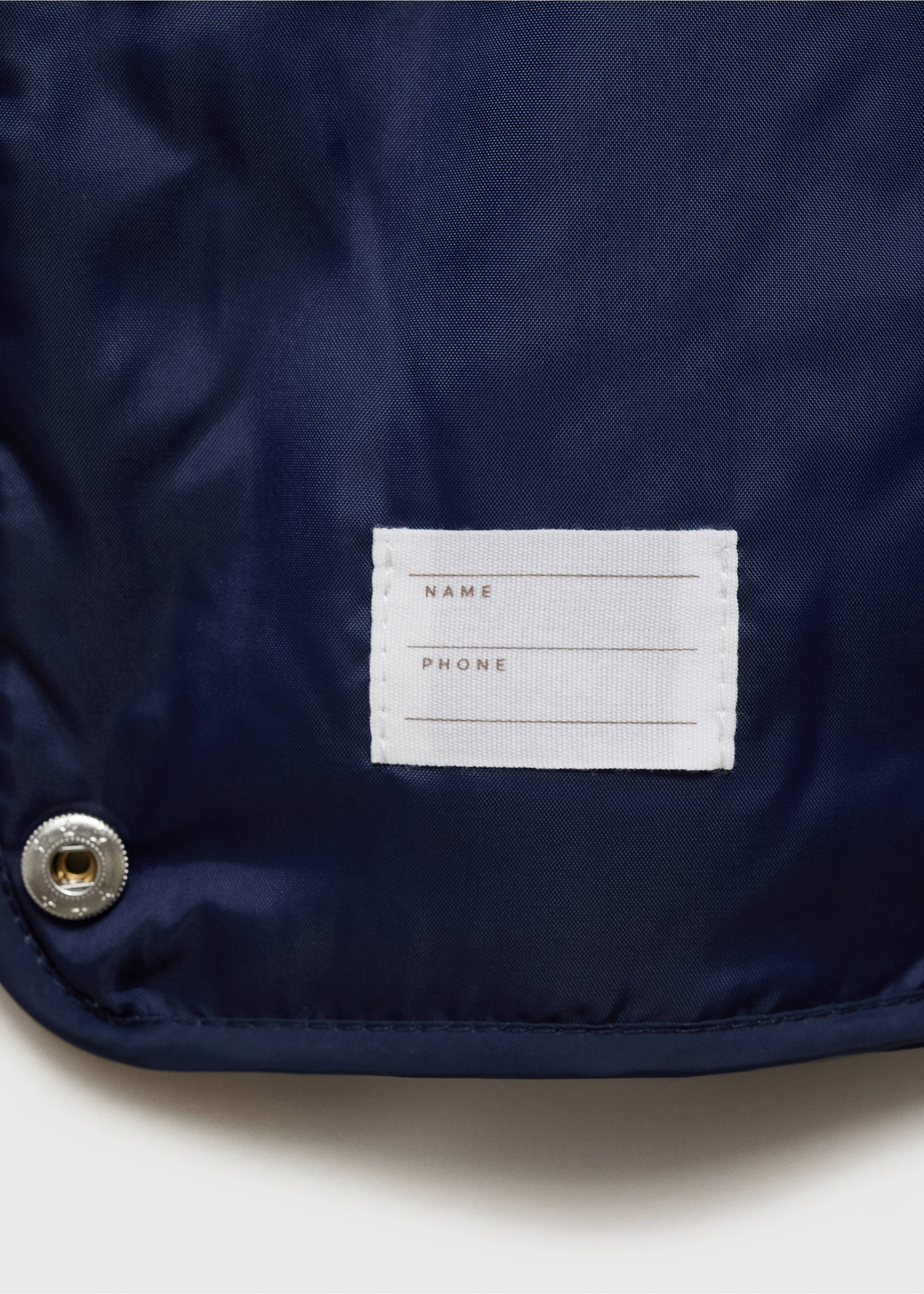 Flowers print quilted anorak - Details of the article 0, Navy. Ref: 17012899-00.