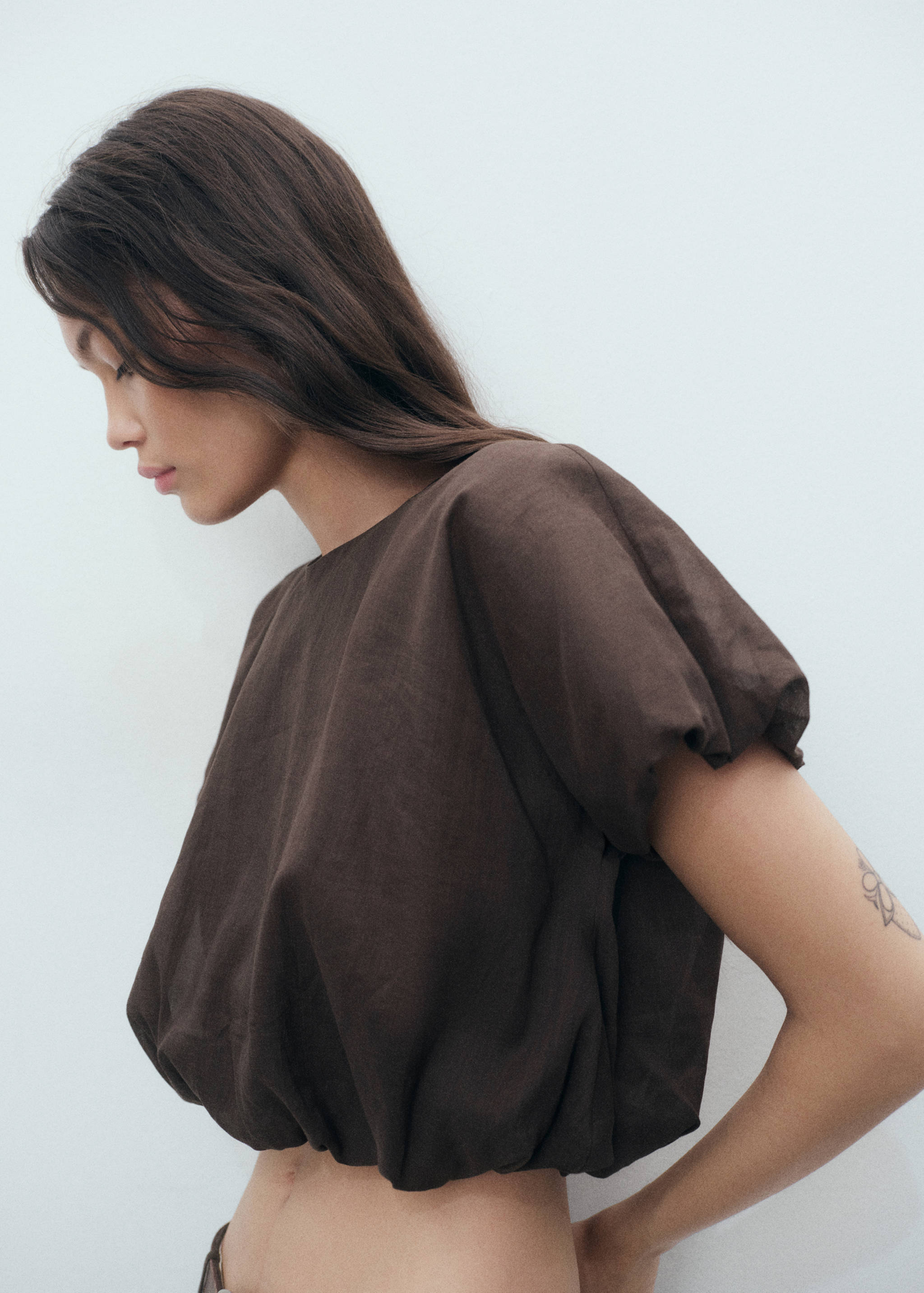 Blusa ramio crop palloncino - Dettaglio dell'articolo 3