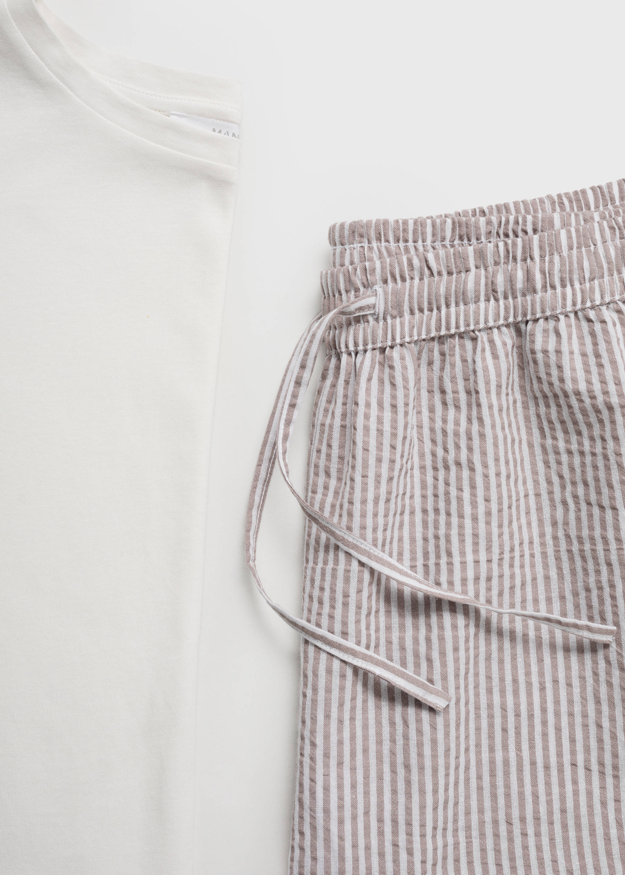 Pijama dos piezas raya seersucker - Detalle del artículo 0