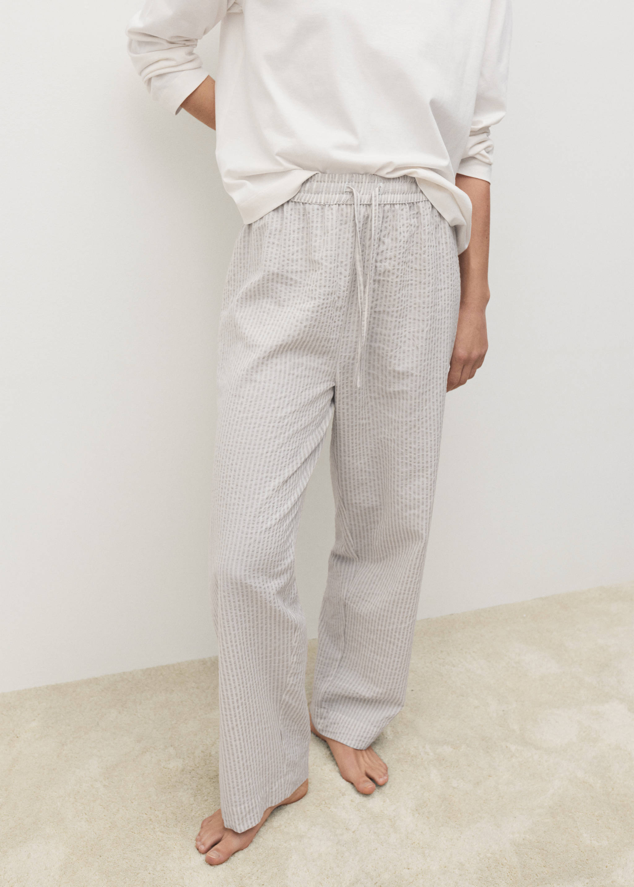 Pijama dos piezas raya seersucker - Detalle del artículo 3
