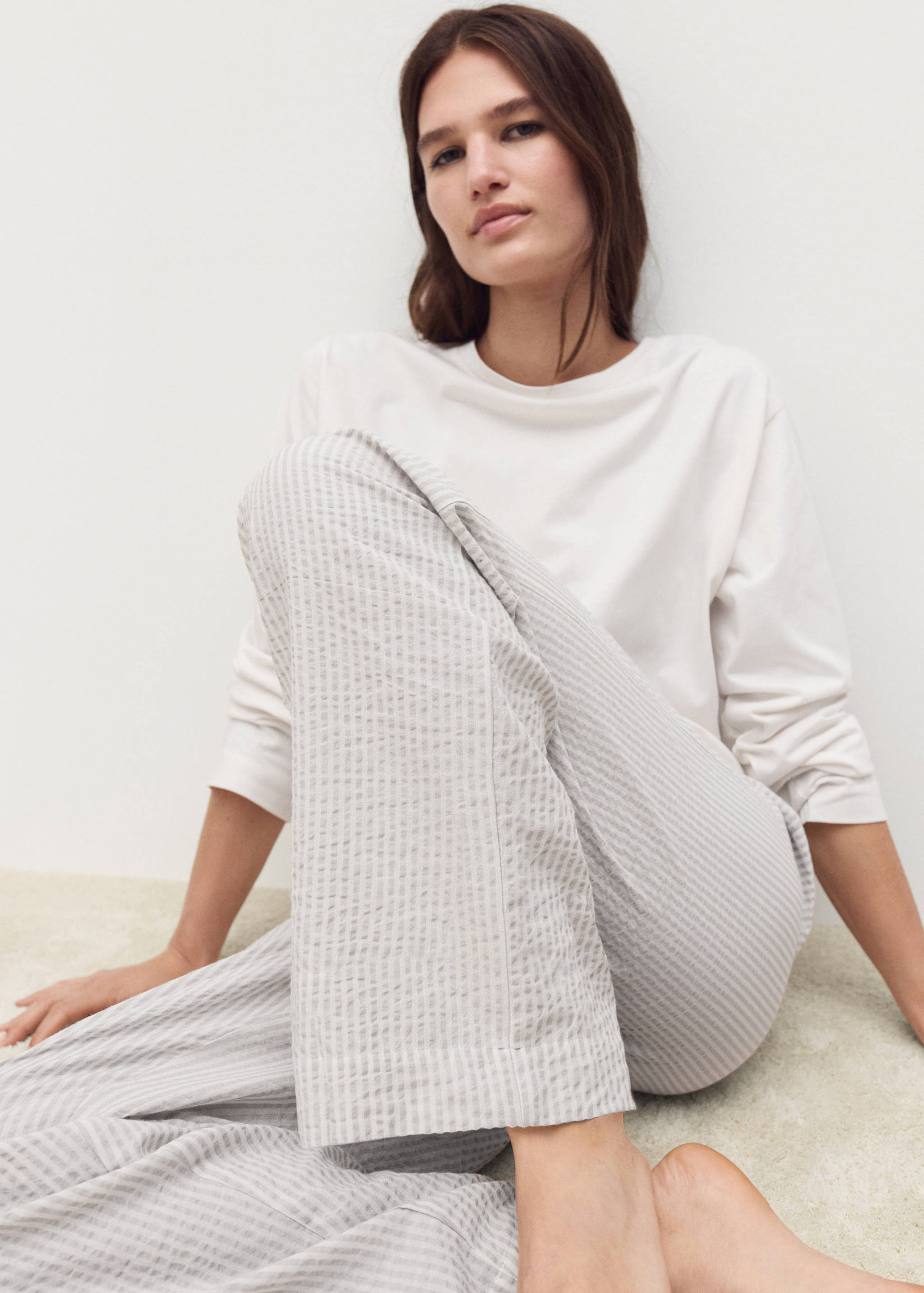 Pijama dos piezas raya seersucker - Detalle del artículo 2