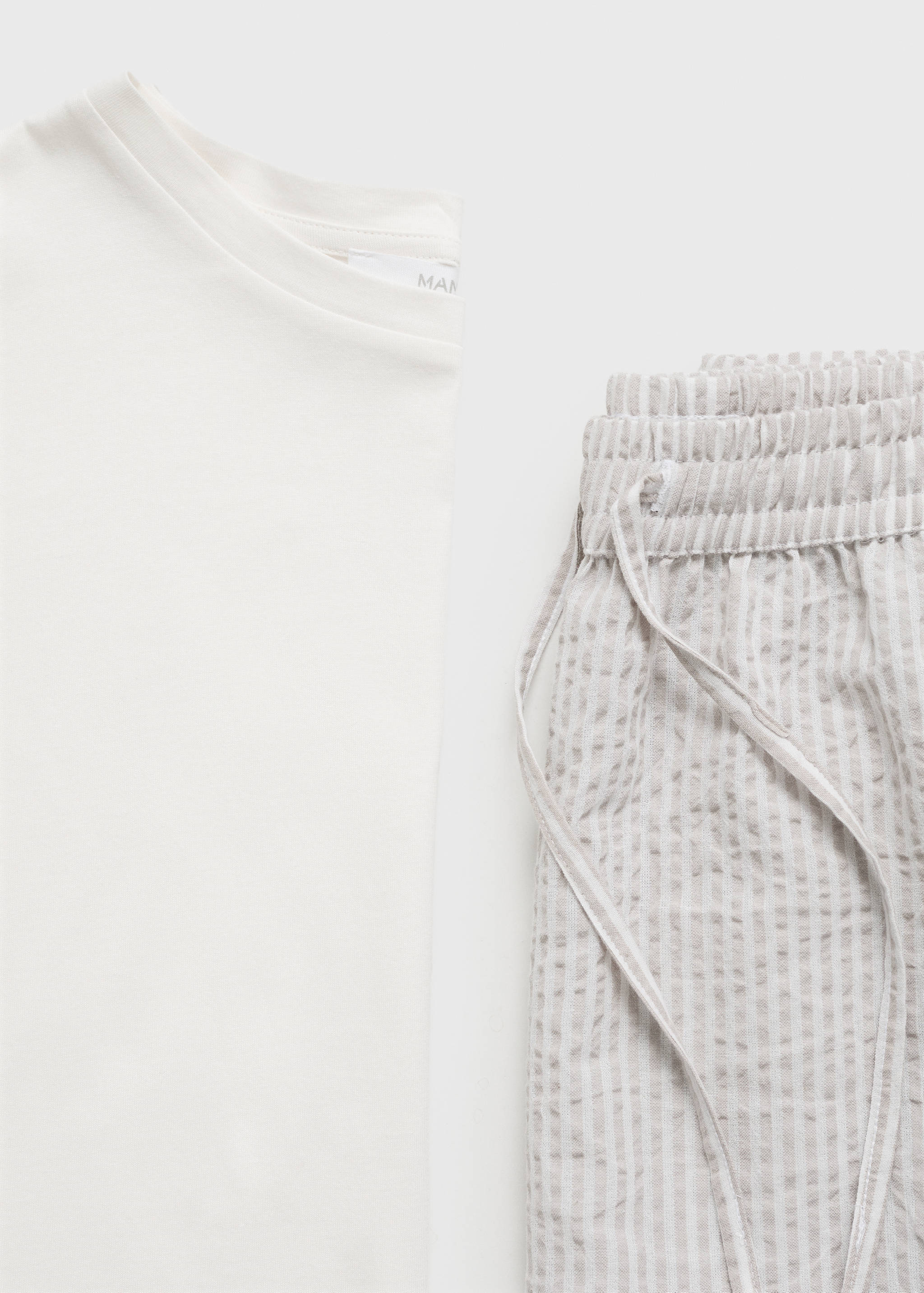 Pijama dos piezas raya seersucker - Detalle del artículo 0
