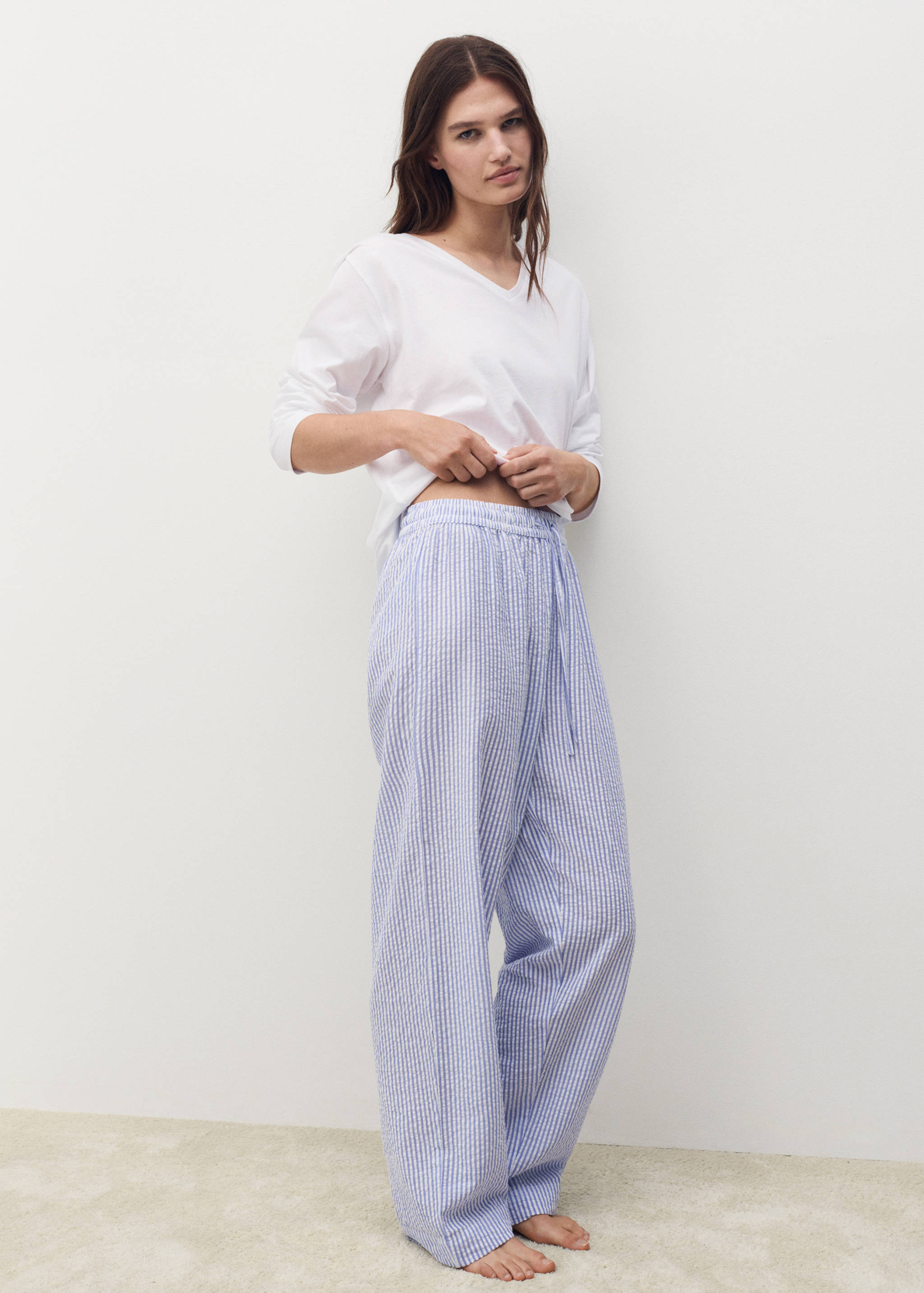Pijama dos piezas raya seersucker - Detalle del artículo 3