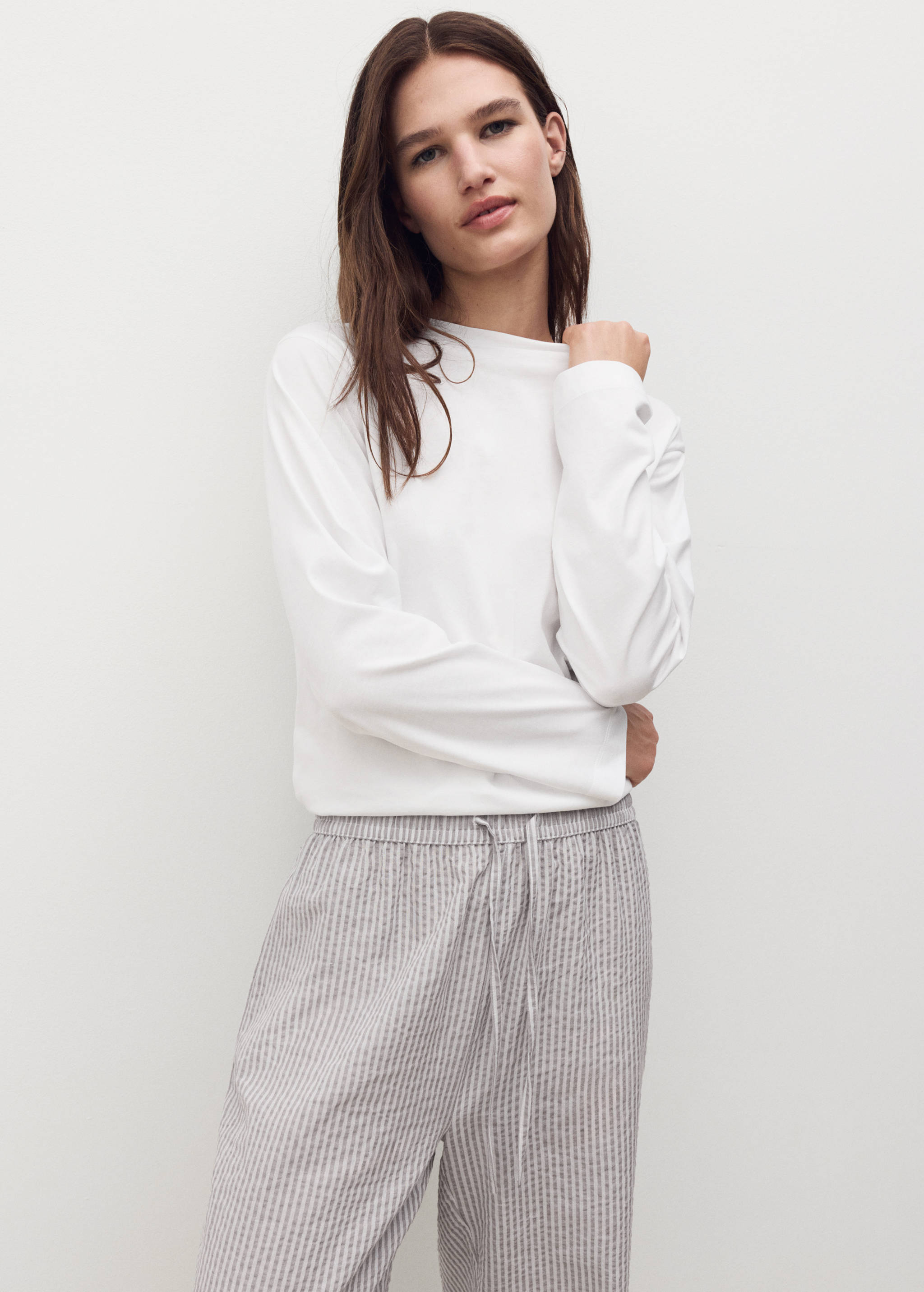 Pijama dos piezas raya seersucker - Detalle del artículo 1