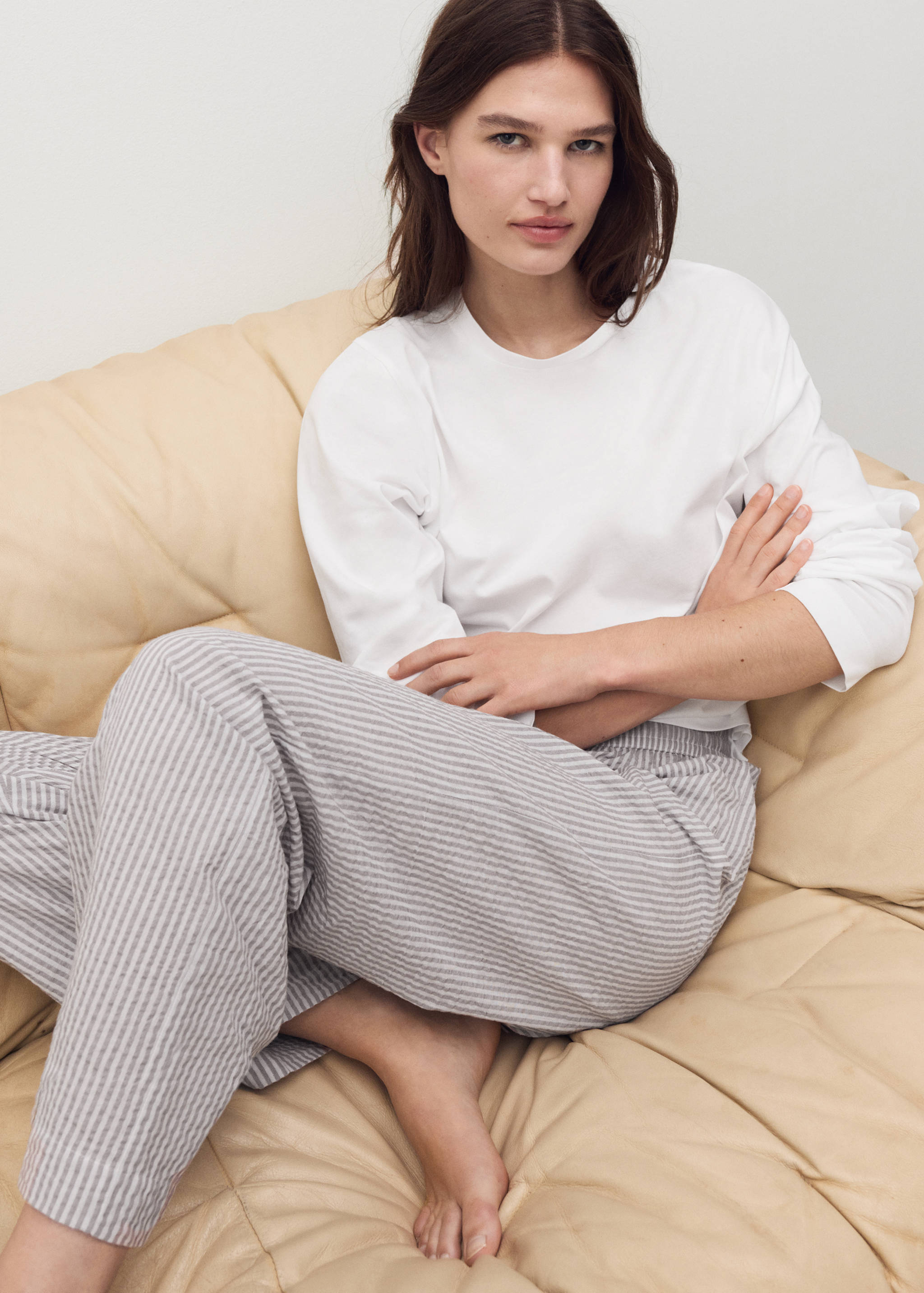 Pijama dos piezas raya seersucker - Detalle del artículo 2