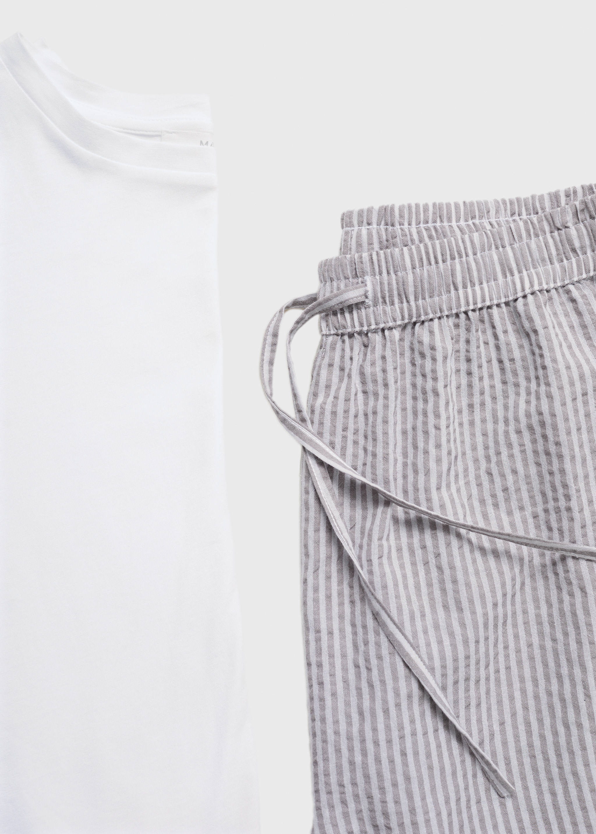 Pijama dos piezas raya seersucker - Detalle del artículo 0