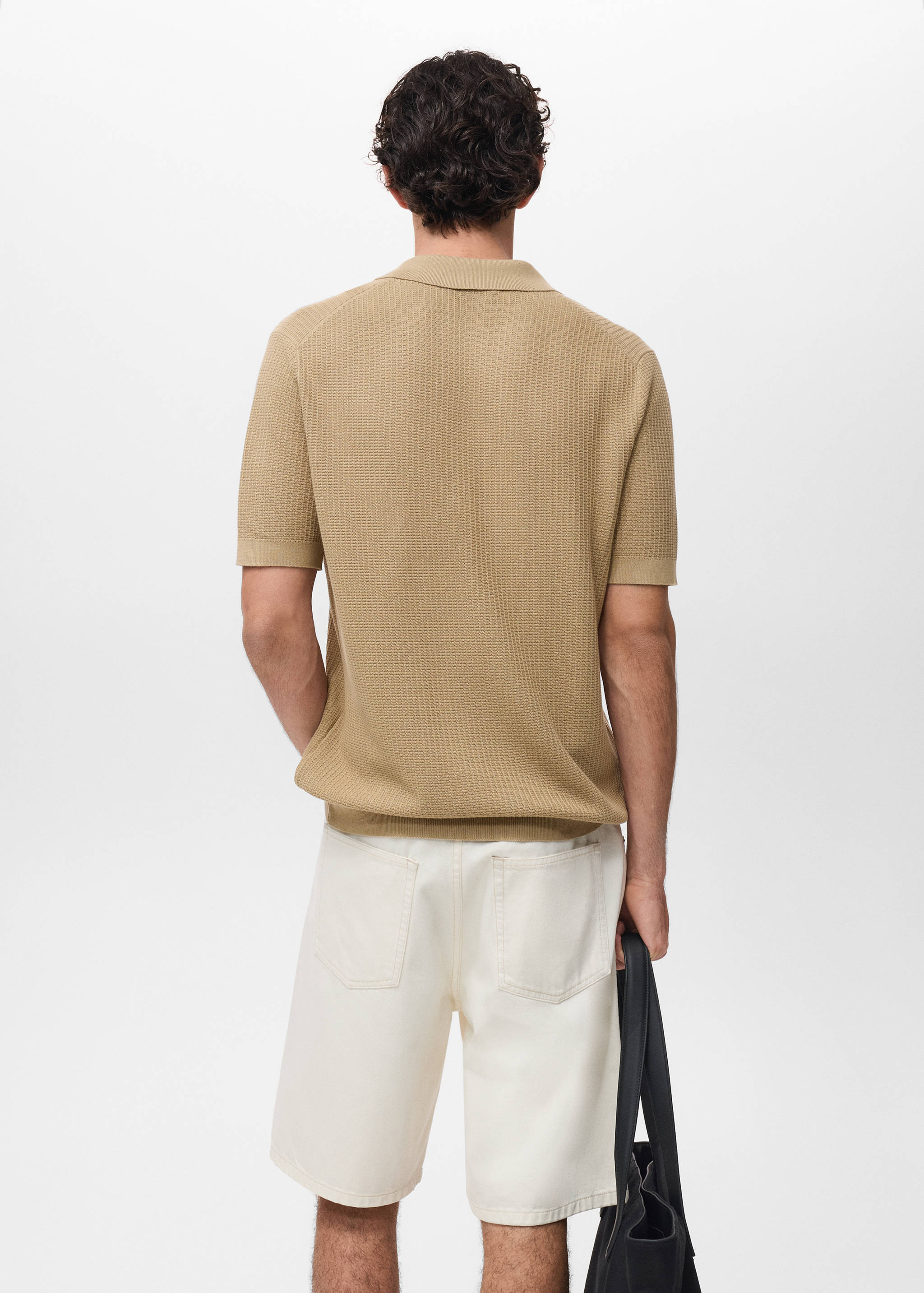 Polo maille coton structuré - Verso de l’article