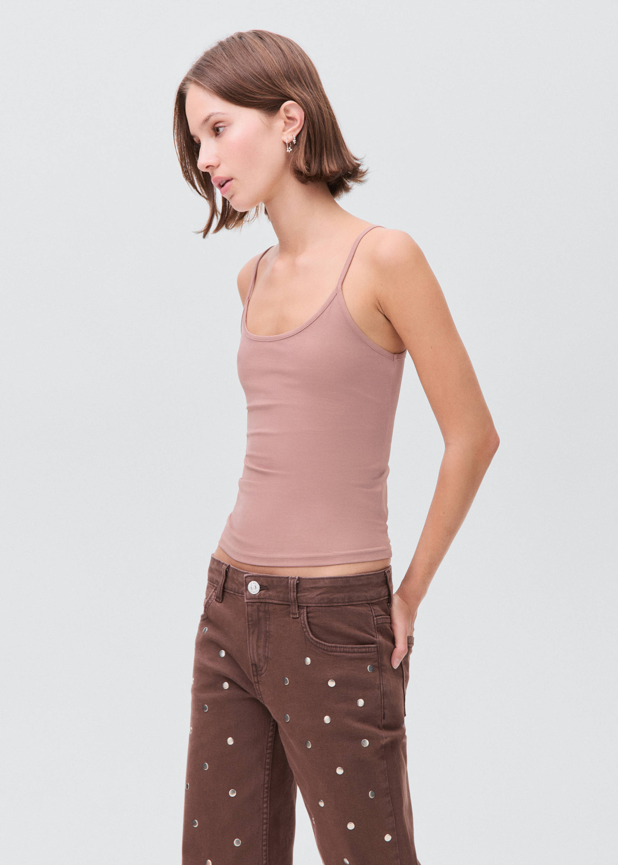 Plain strapless top - Medium plane