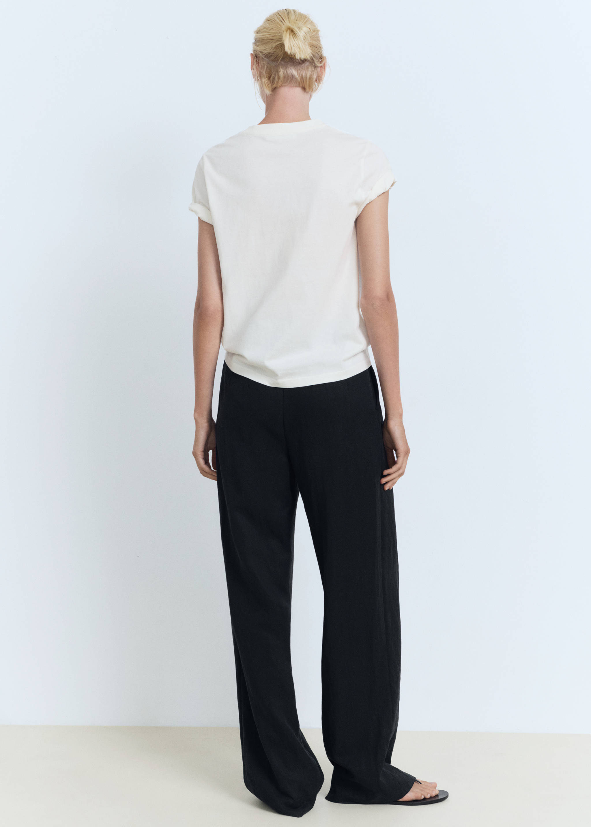 Printed cotton-blend t-shirt - Reverse of the article