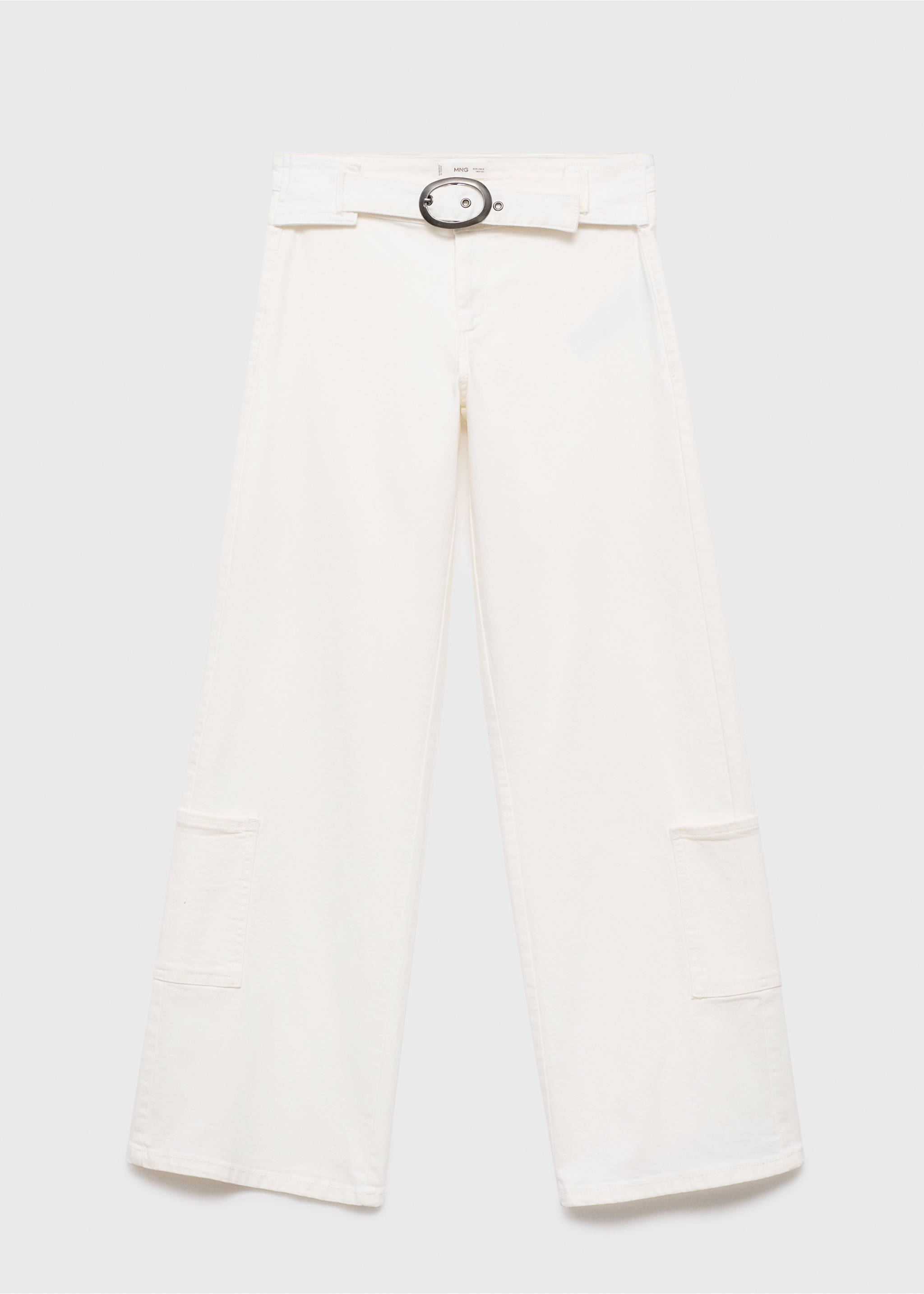 Wide leg jeans with buckle - Article without model, Off White. Ref: 17012916-00.