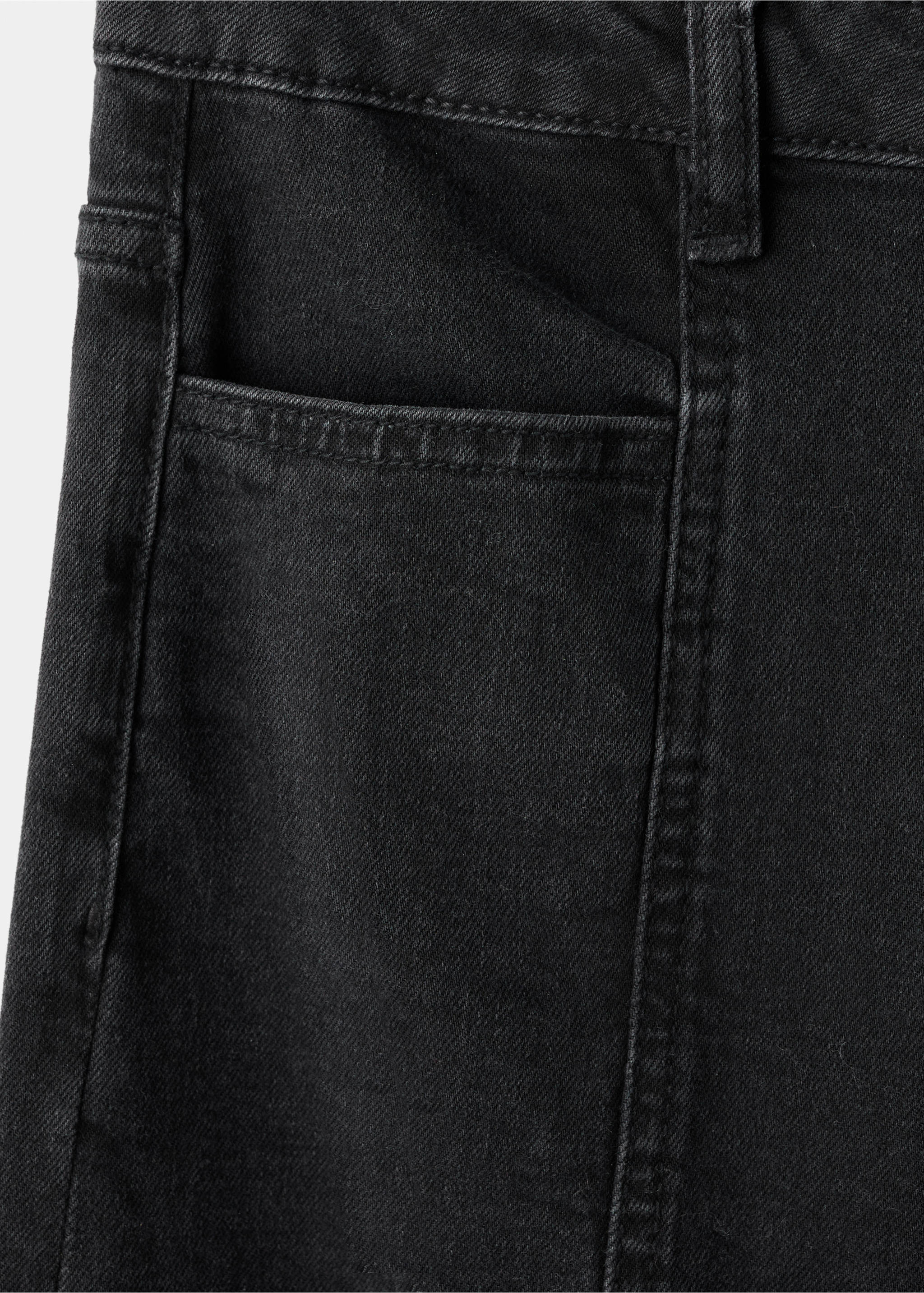 Jeansy straight z gwiazdami - Szczegóły artykułu 8, Black denim. Ref: 17012919-00.