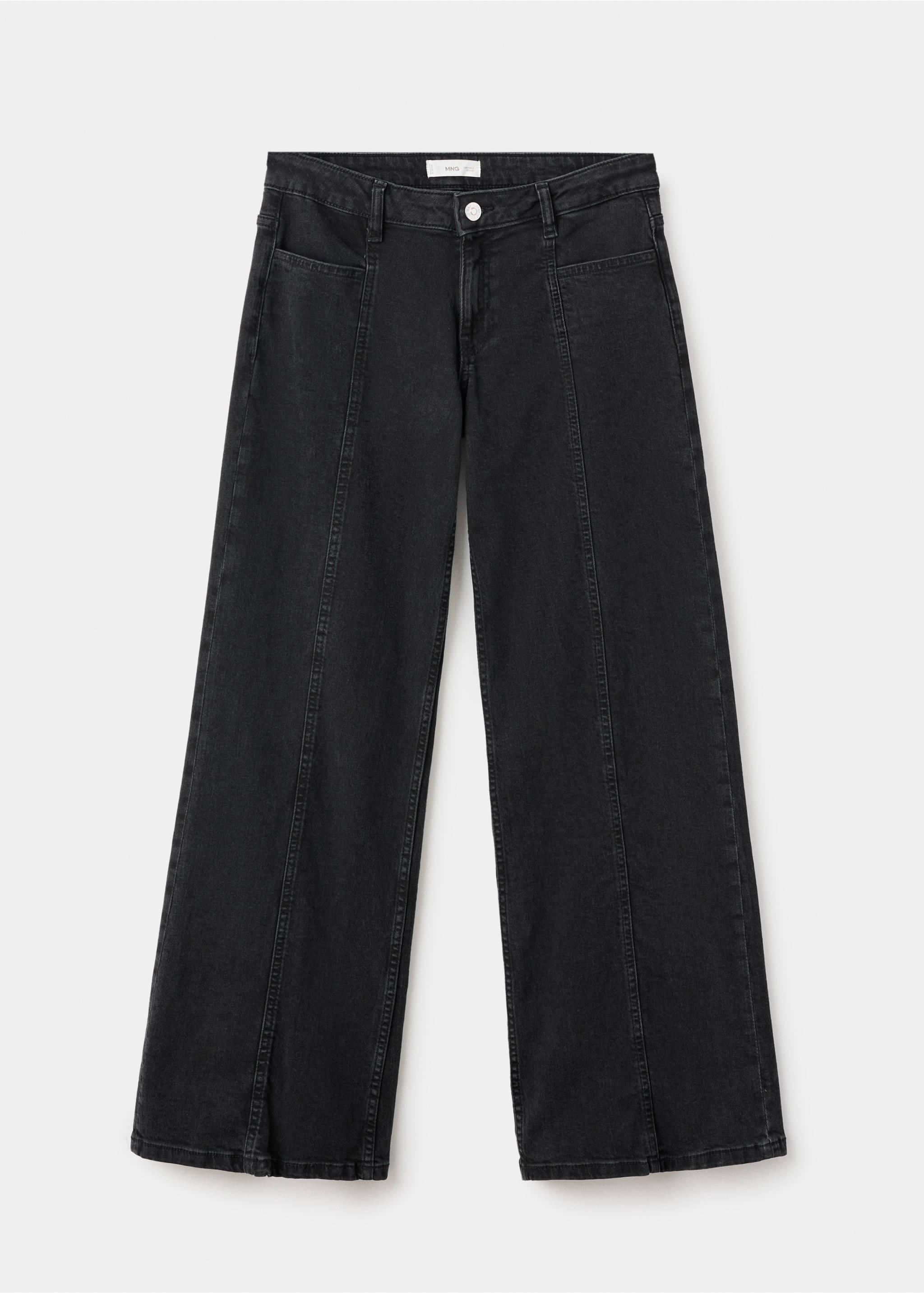 Jeansy straight z gwiazdami - Artykuł bez modela/modelki, Black denim. Ref: 17012919-00.