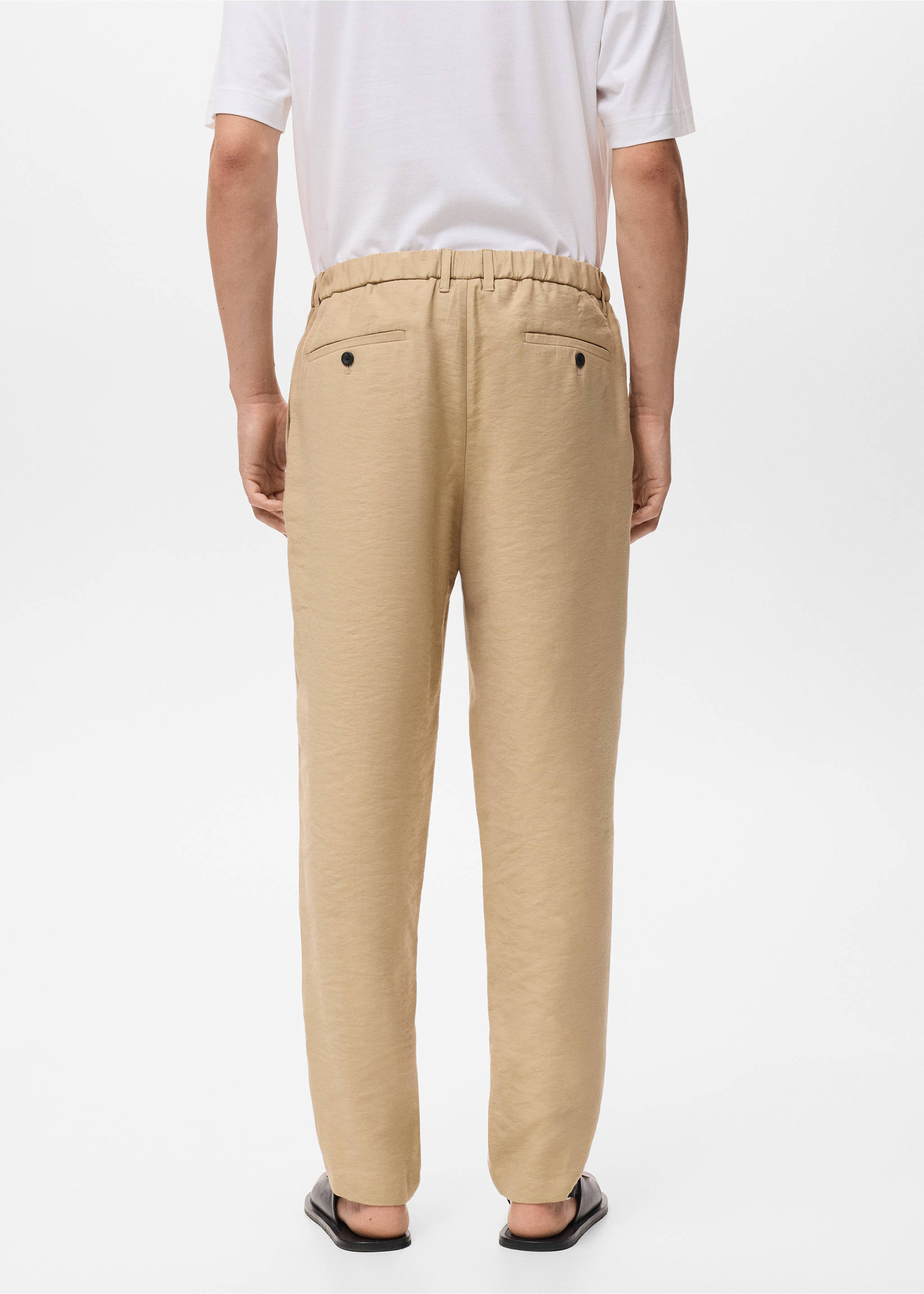 Pantalon droit pinces - Verso de l’article, Beige. Ref: 17012920-00.