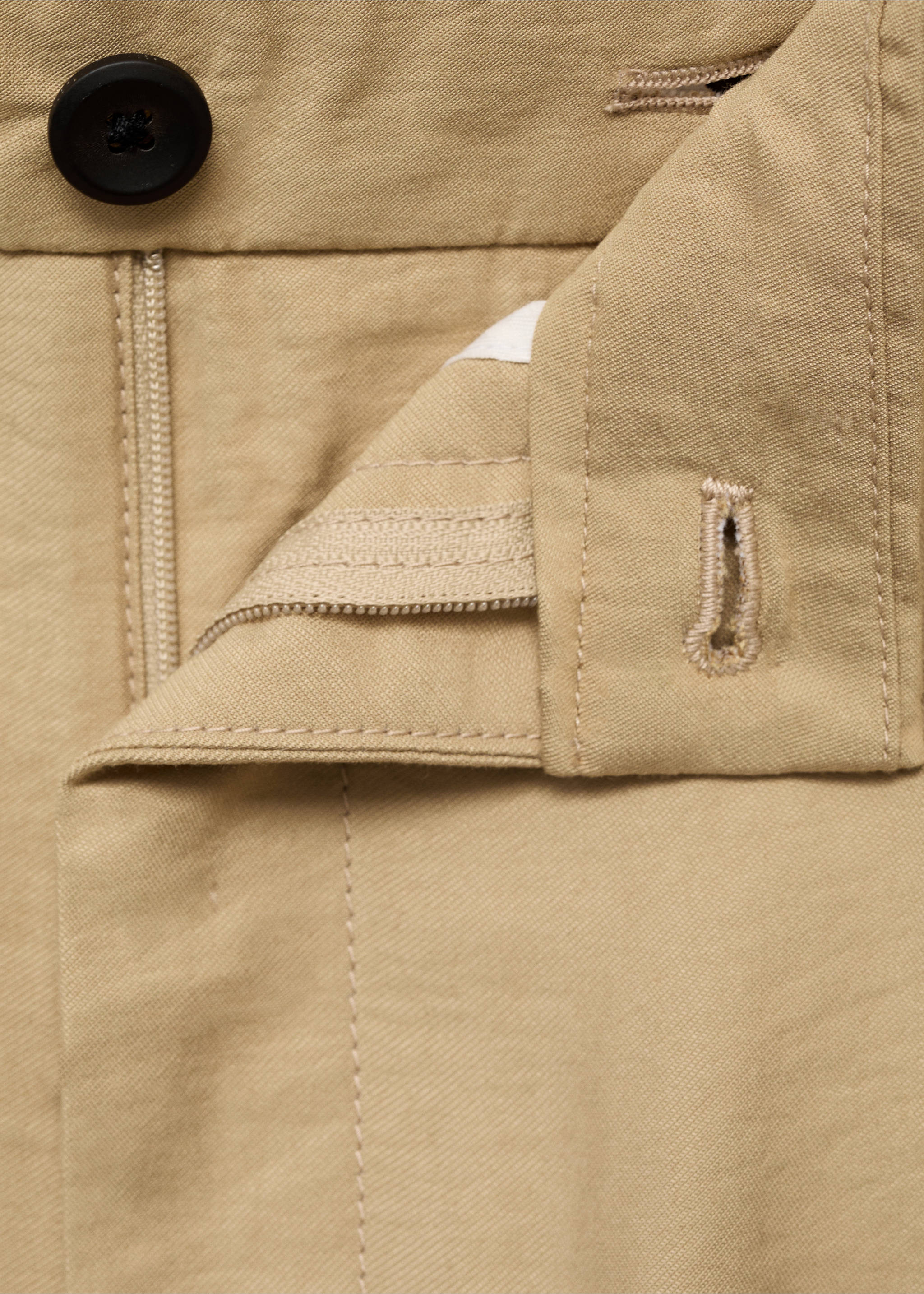 Pantalon droit pinces - Détail de l'article 8, Beige. Ref: 17012920-00.