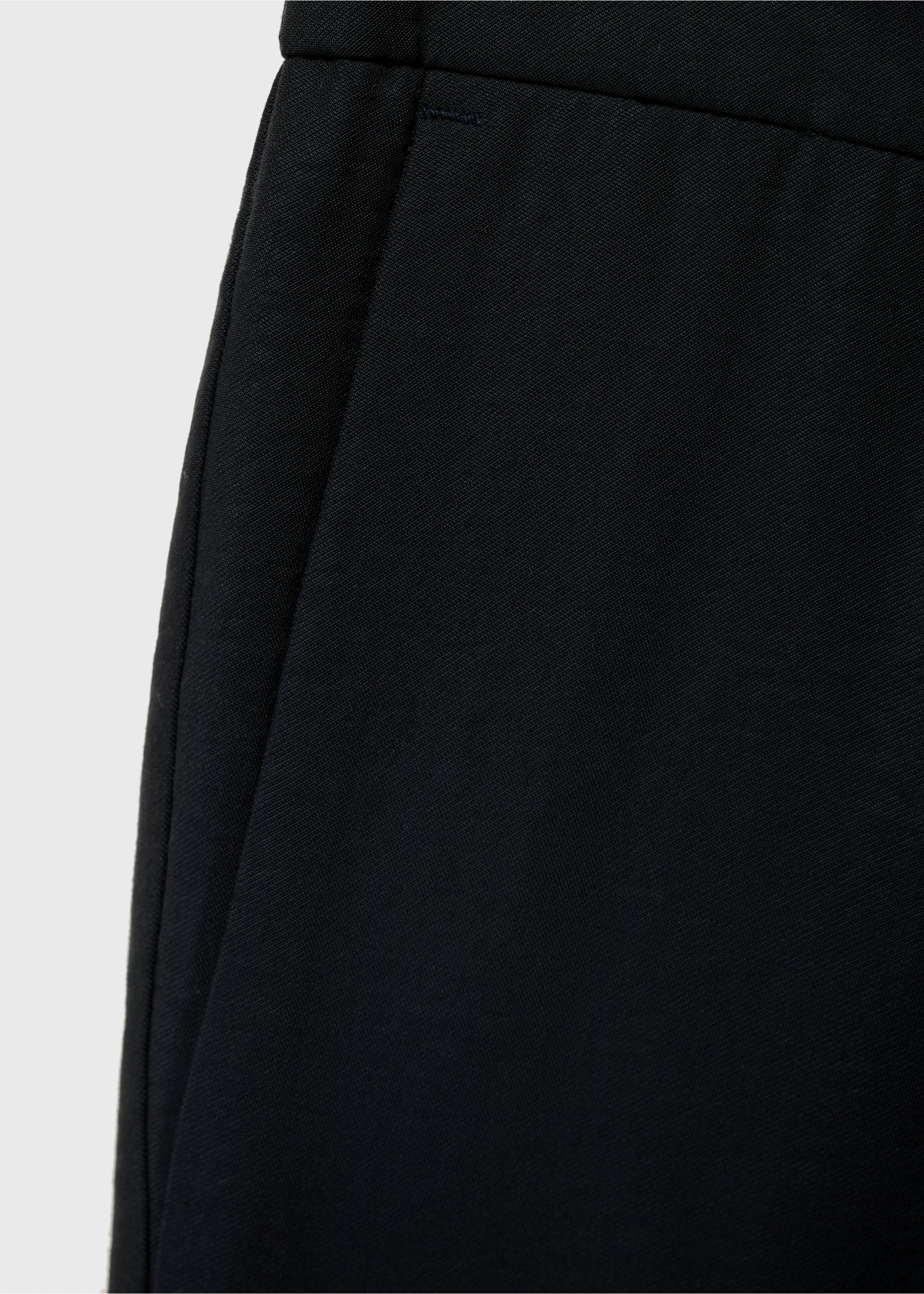 Straight-fit pleated trousers - Details of the article 0, Black. Ref: 17012920-00.