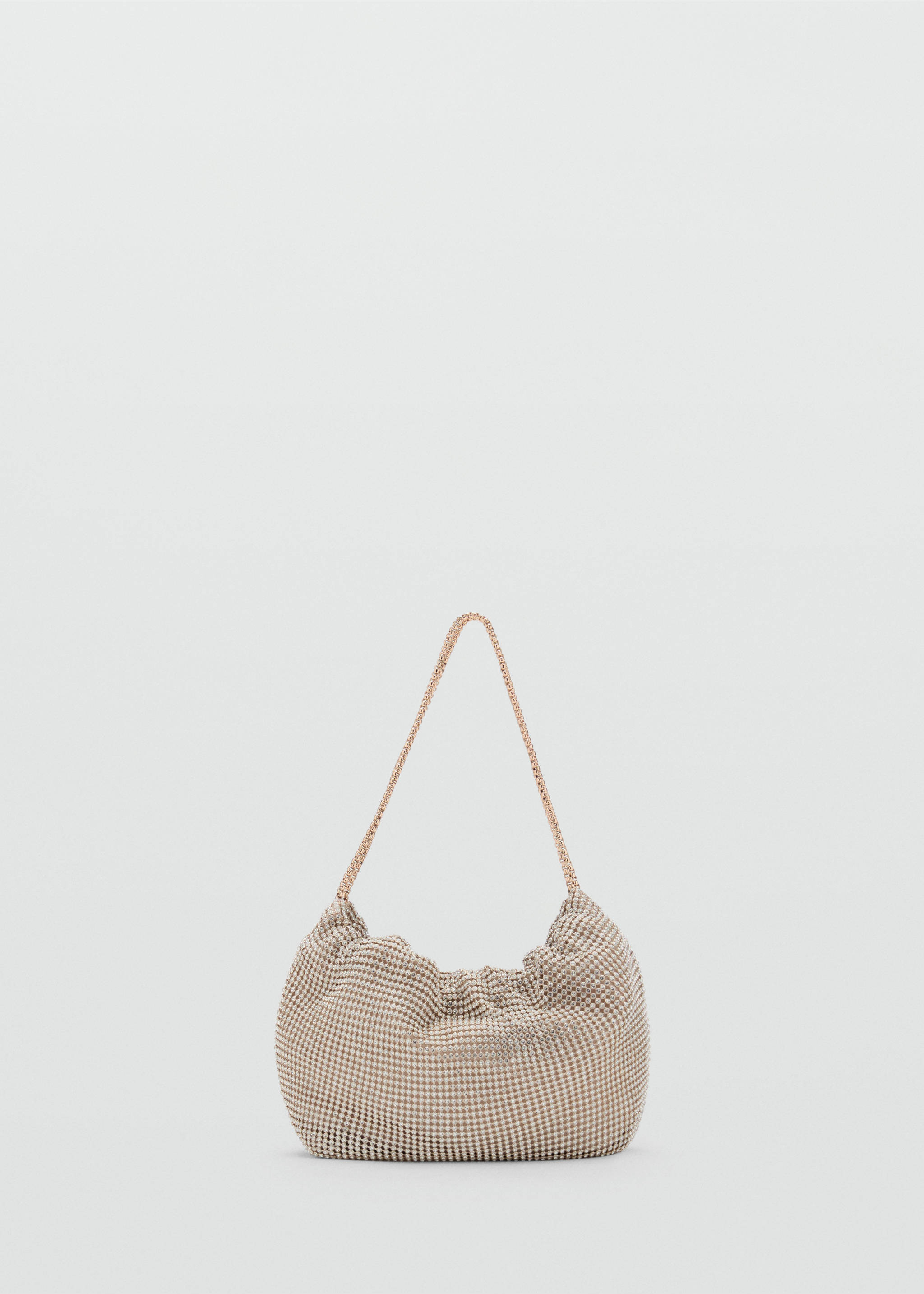 Schultertasche mit Strasssteinen - Artikel ohne Model, Gold. Ref: 17012923-00.