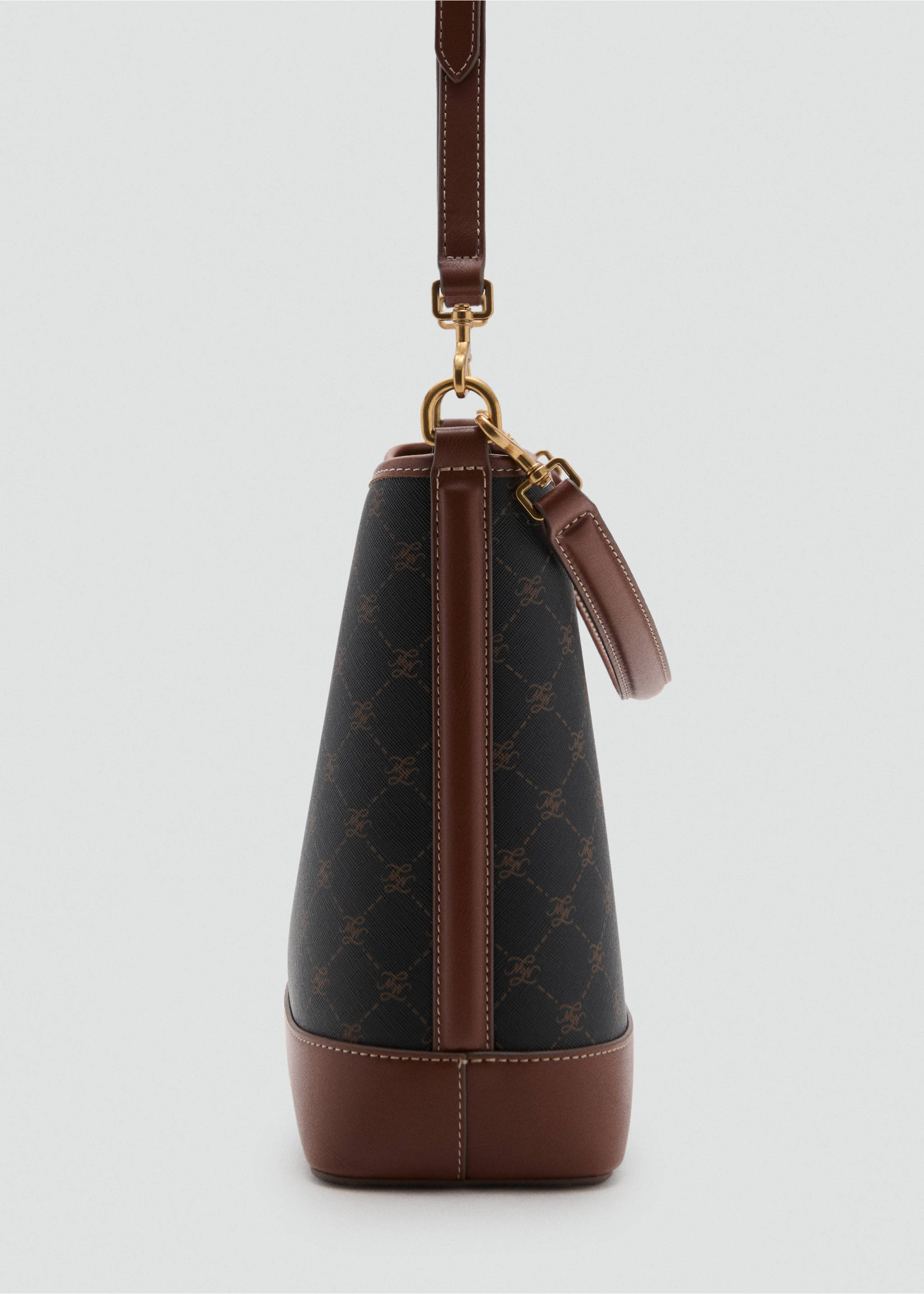 Large bucket bag - Details of the article 1, Brown. Ref: 17012926-00.