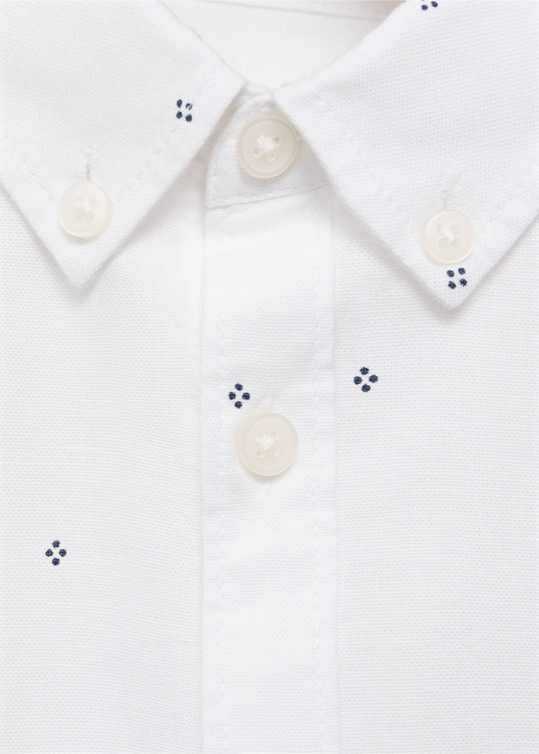 Chemise oxford imprimée - Détail de l'article 8, Blanc. Ref: 17013279-00.