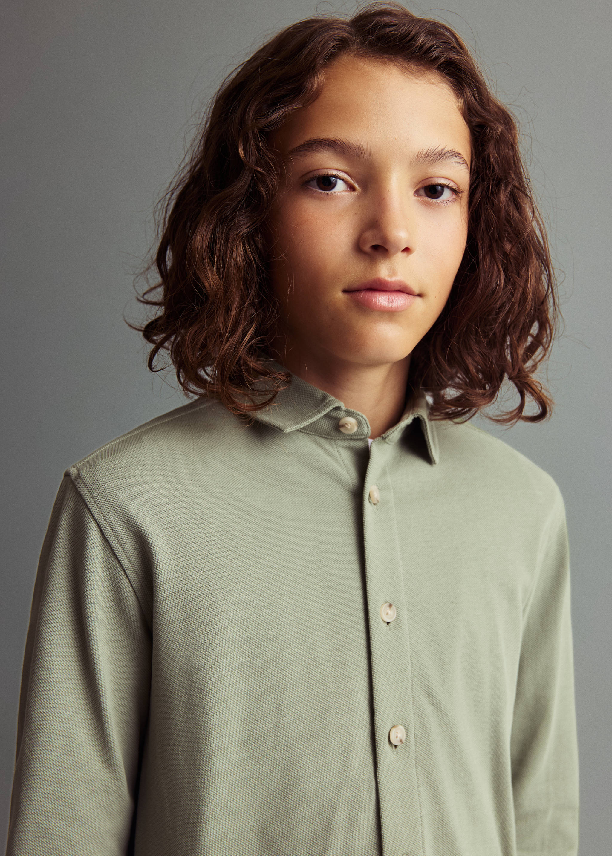 Strickhemd aus Baumwolle - Mittlere Ansicht