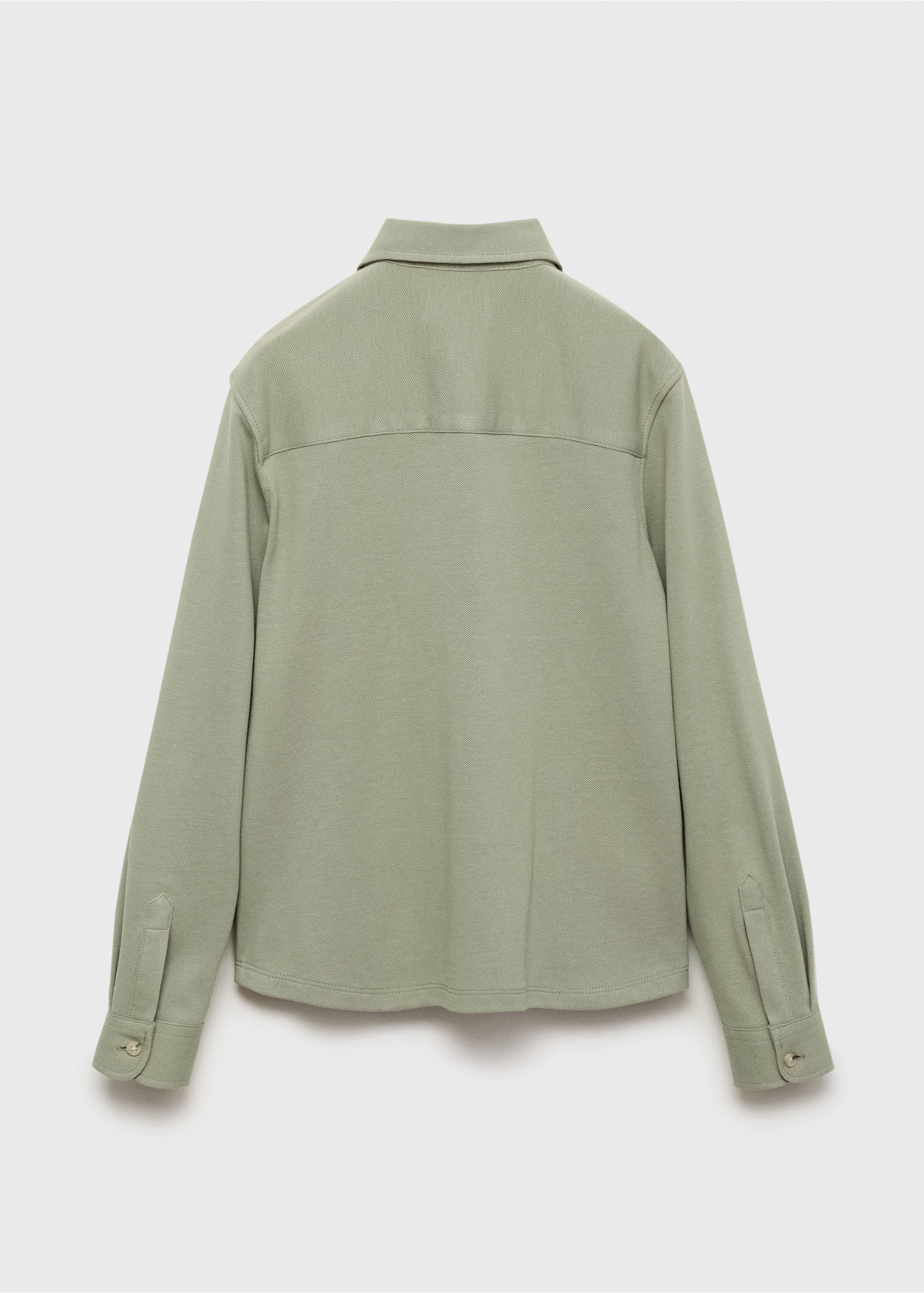 Strickhemd aus Baumwolle - Rückseite des Artikels, Grün. Ref: 17013280-00.