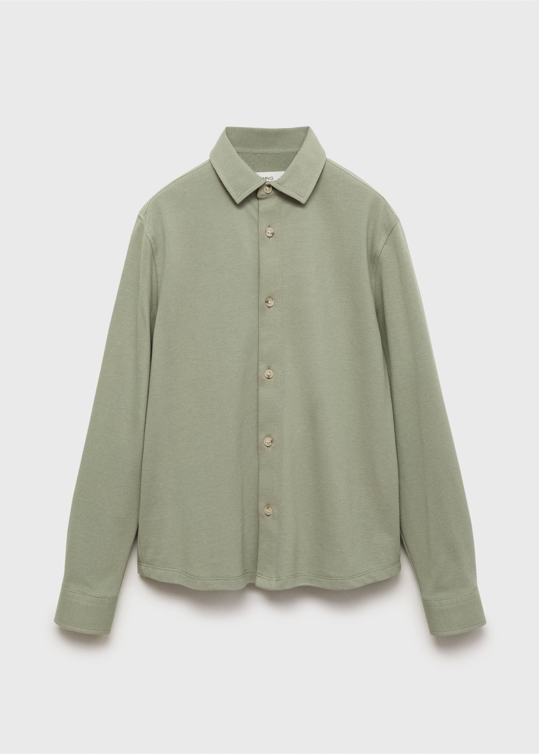 Chemise maille coton - Article sans modèle, Vert. Ref: 17013280-00.